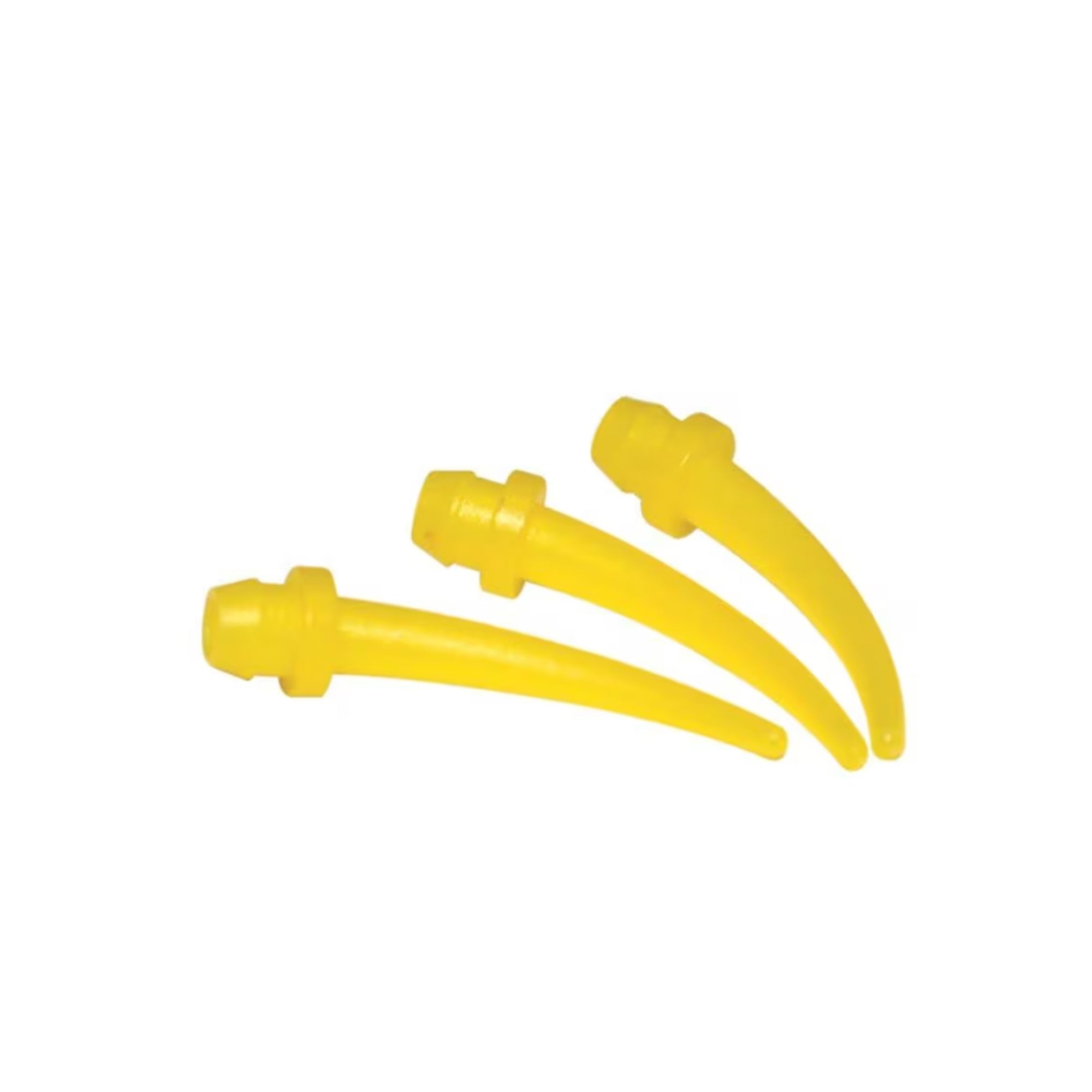 Yellow intra-oral tips curved design for precise dental application 100 pieces per pack