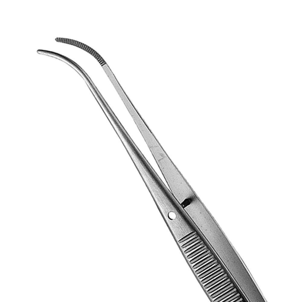 Semken Dressing Forcep, Serrated, Curved, 12CM - HiTeck Medical Instruments