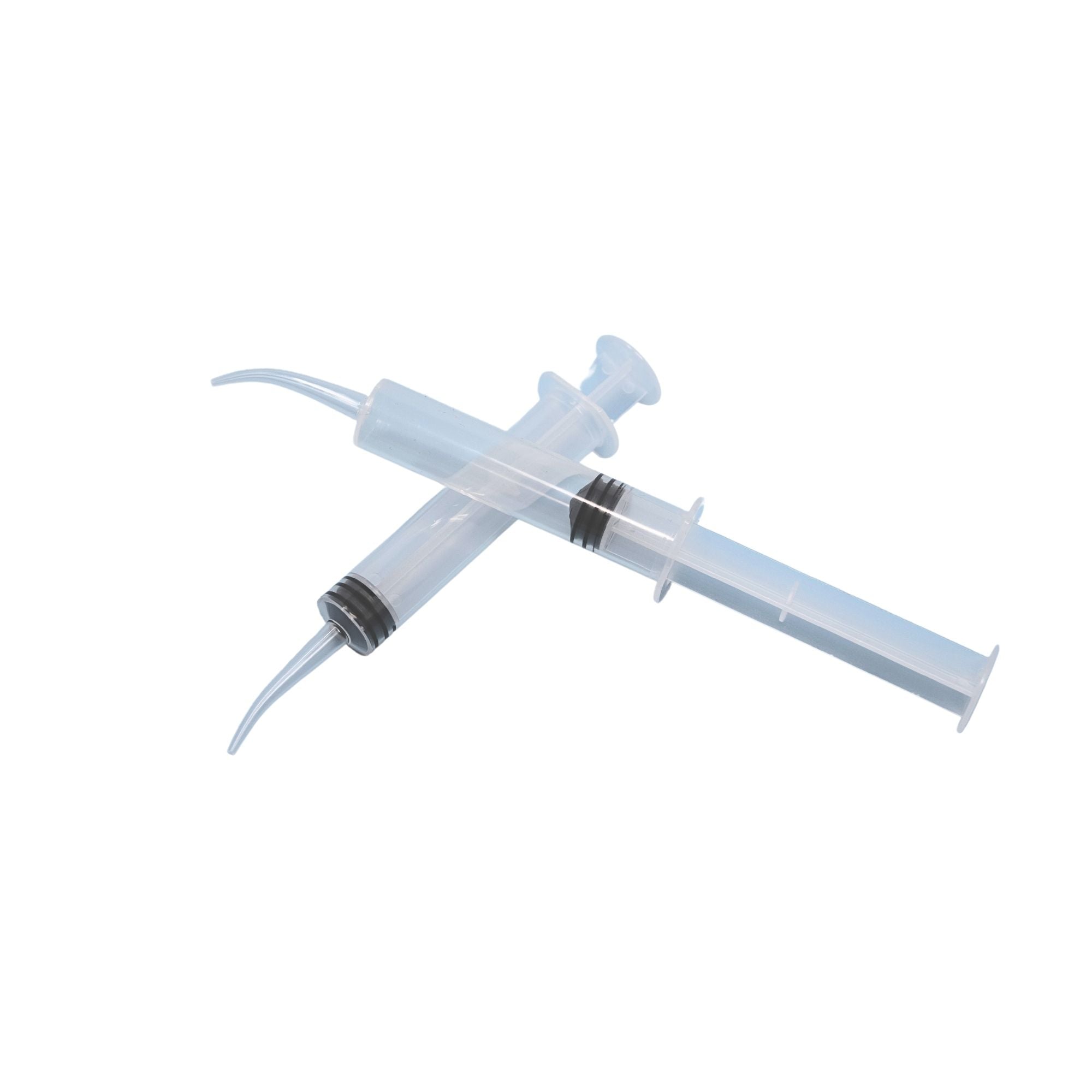 EBIKO 412 curved tip syringe with a 12ml capacity designed for precision irrigation and fluid application