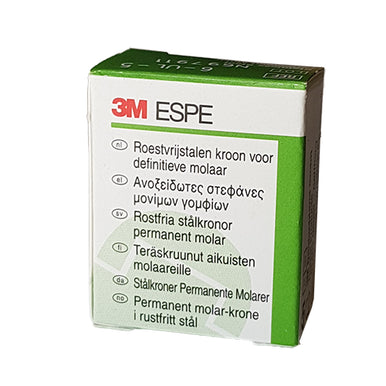 3M Ni-Chro Stainless Steel Permanent Molar Crowns 5/Box
