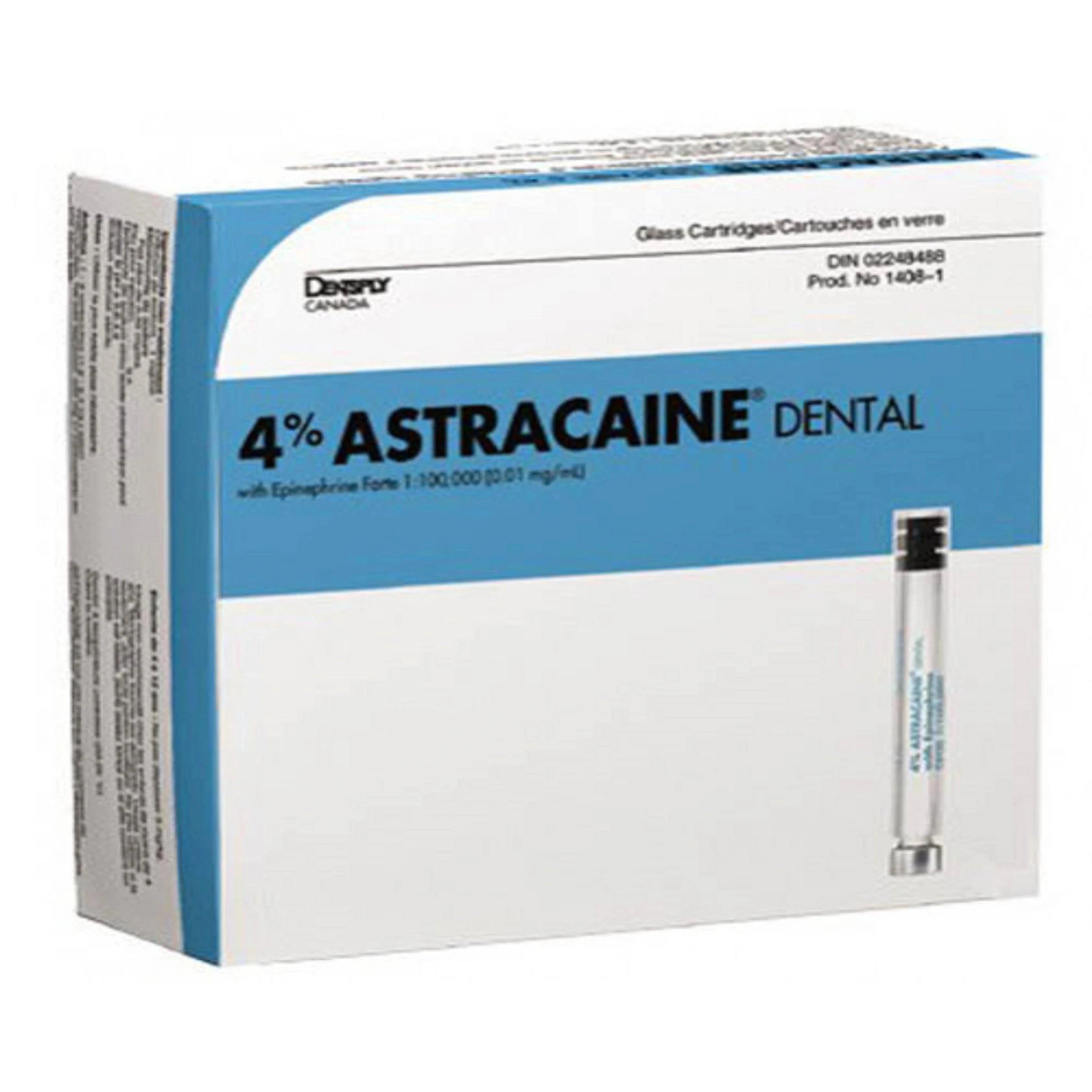 Astracaine™ Articaine HCl 4% with Epinephrine – 1.8 mL Cartridges 100/pk - Dentsply