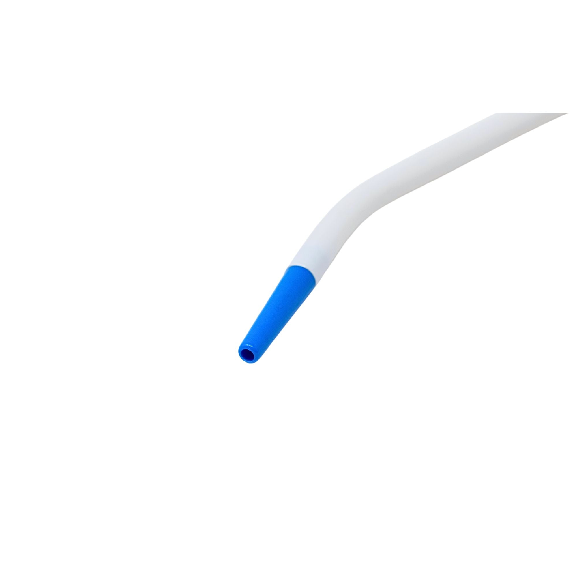Close-up of Bends Surgical Suction Tips white tube blue tips