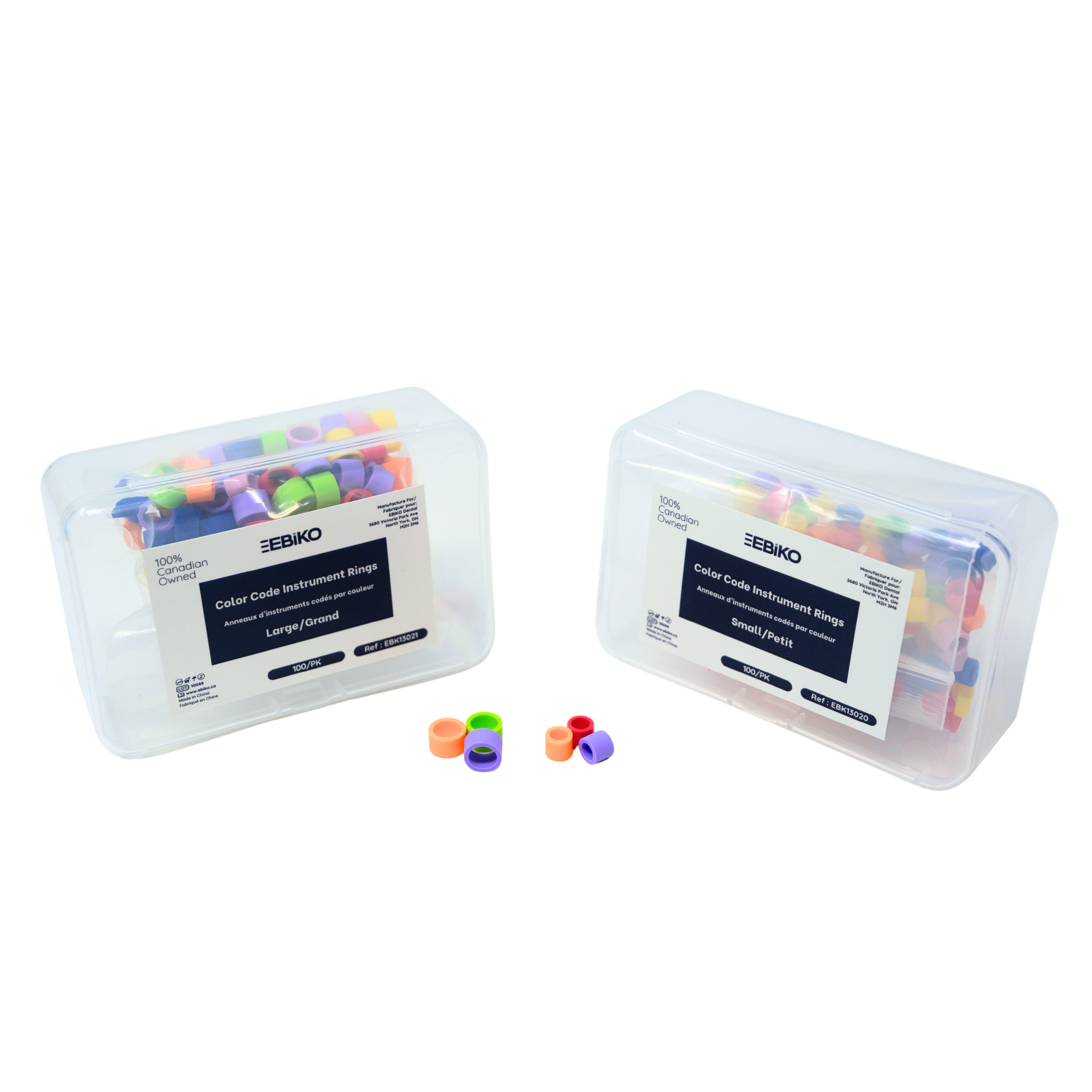 ebiko color code instrument rings large dental silicone rings 100 pack