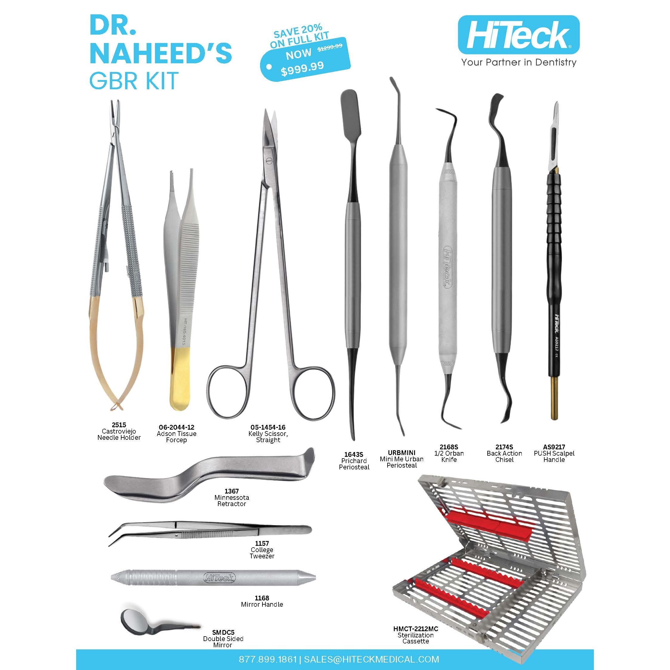 Dr. Naheed's GBR Kit - HiTeck Medical Instruments