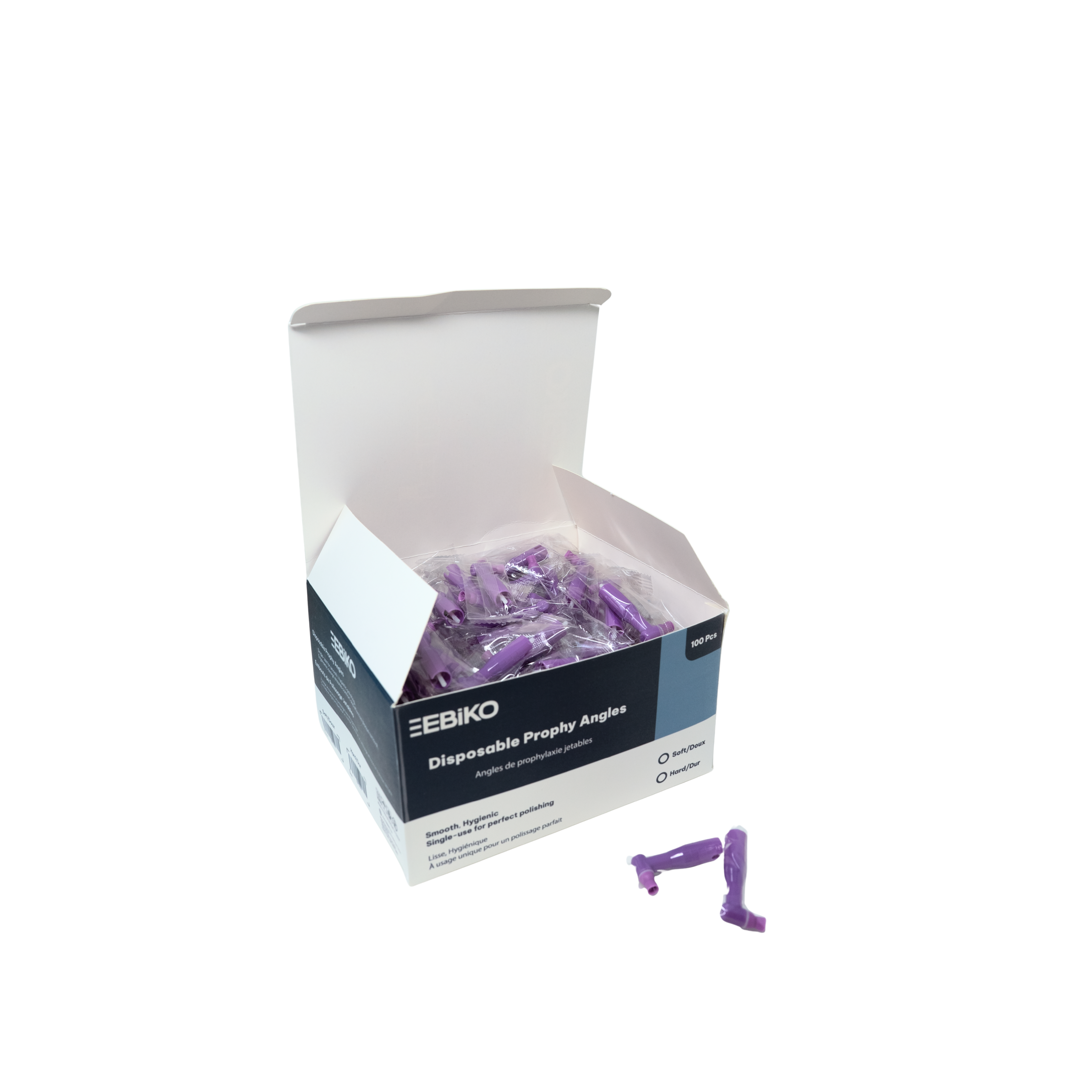 ebiko disposable prophy angles soft purple dental polishing 100 pack