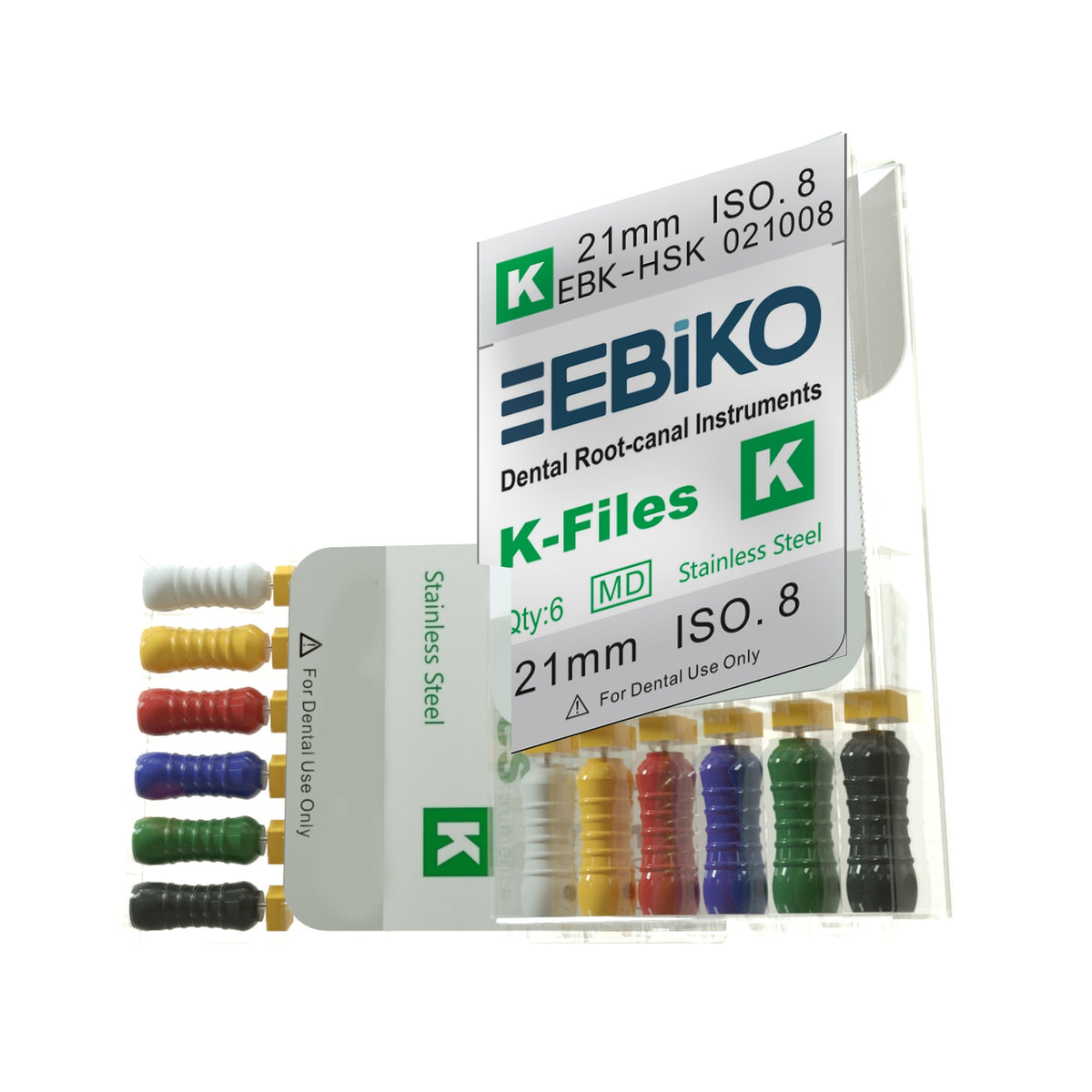 EBIKO Hand K-File Stainless Steel 6/Pk – EBIKO-branded box | EBIKO Dental