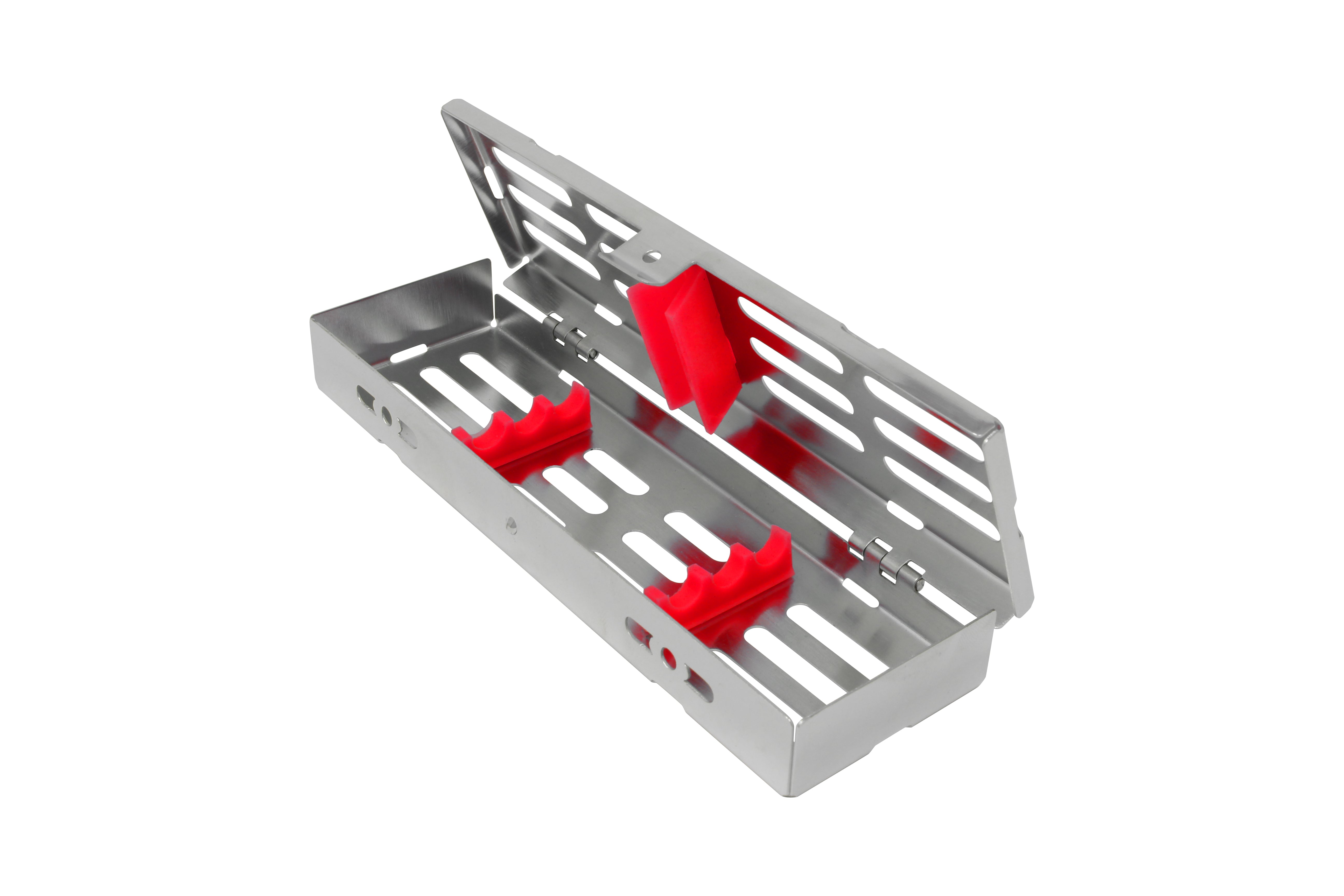 Sterilization Cassette for 3 Instruments - 180x55x22, W/O Lock, Non Detachable - HiTeck Medical Instruments