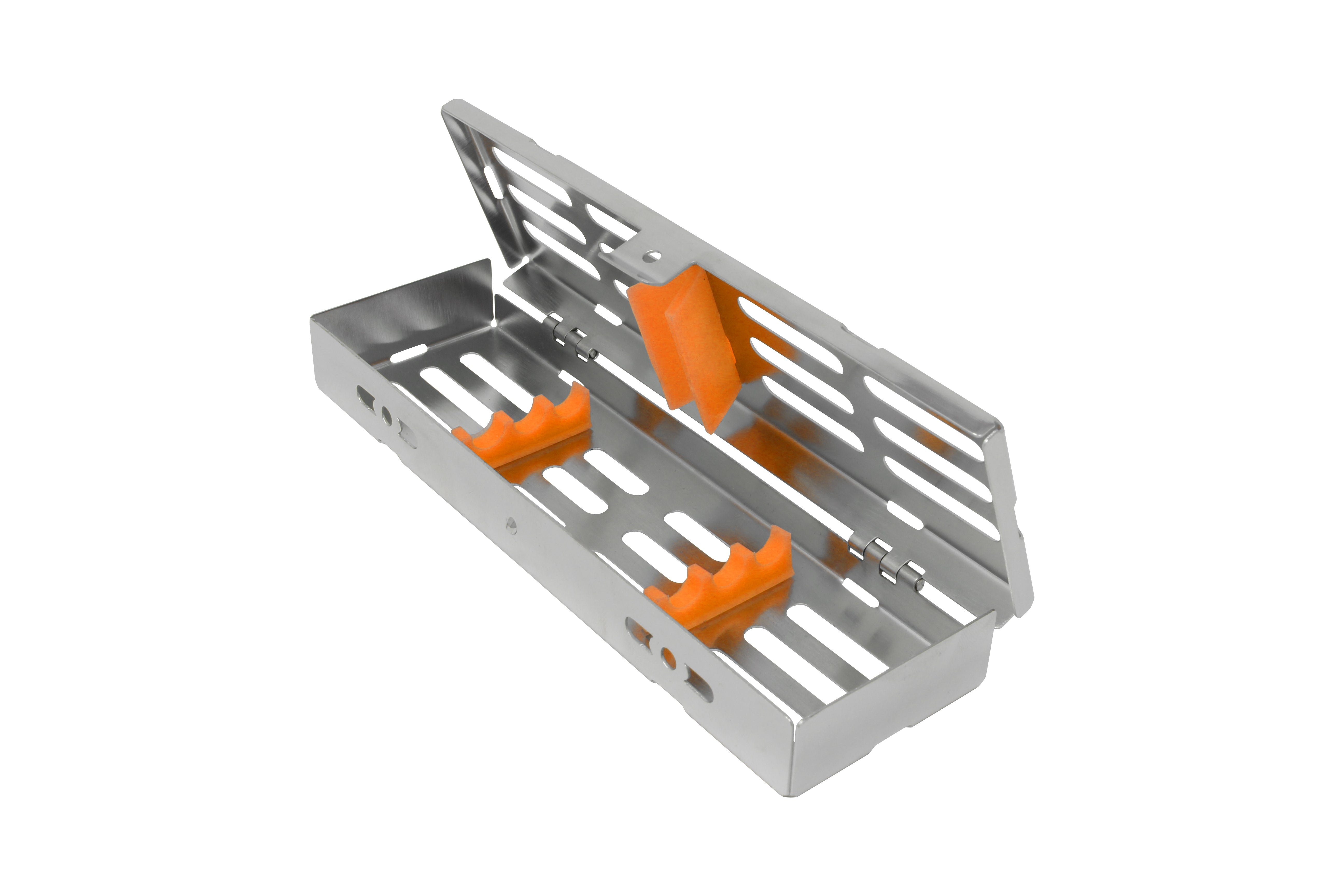 Sterilization Cassette for 3 Instruments - 180x55x22, W/O Lock, Non Detachable - HiTeck Medical Instruments