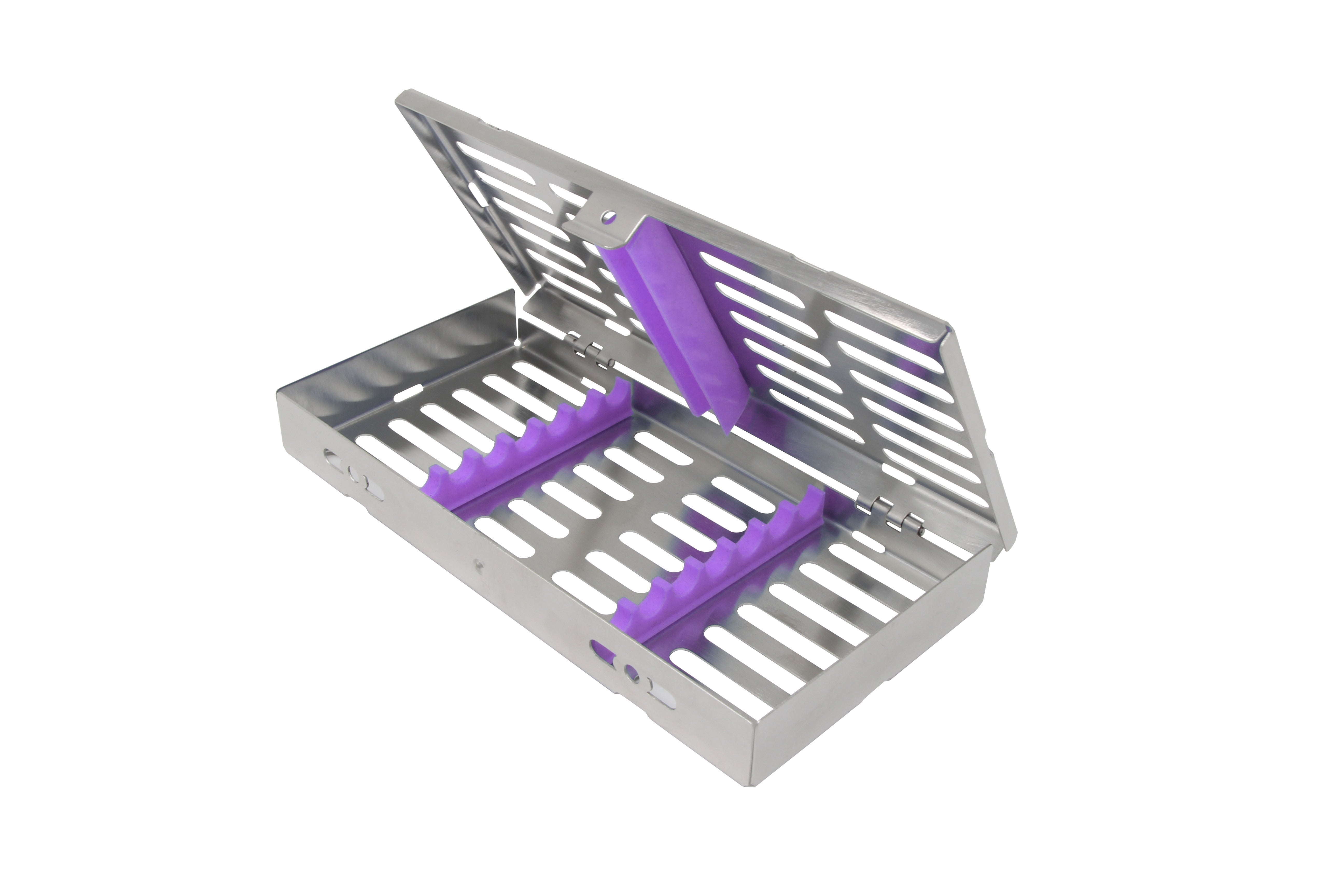 Sterilization Cassette for 7 Instruments - 180x90x22, W/O Lock, Non Detatchable - HiTeck Medical Instruments