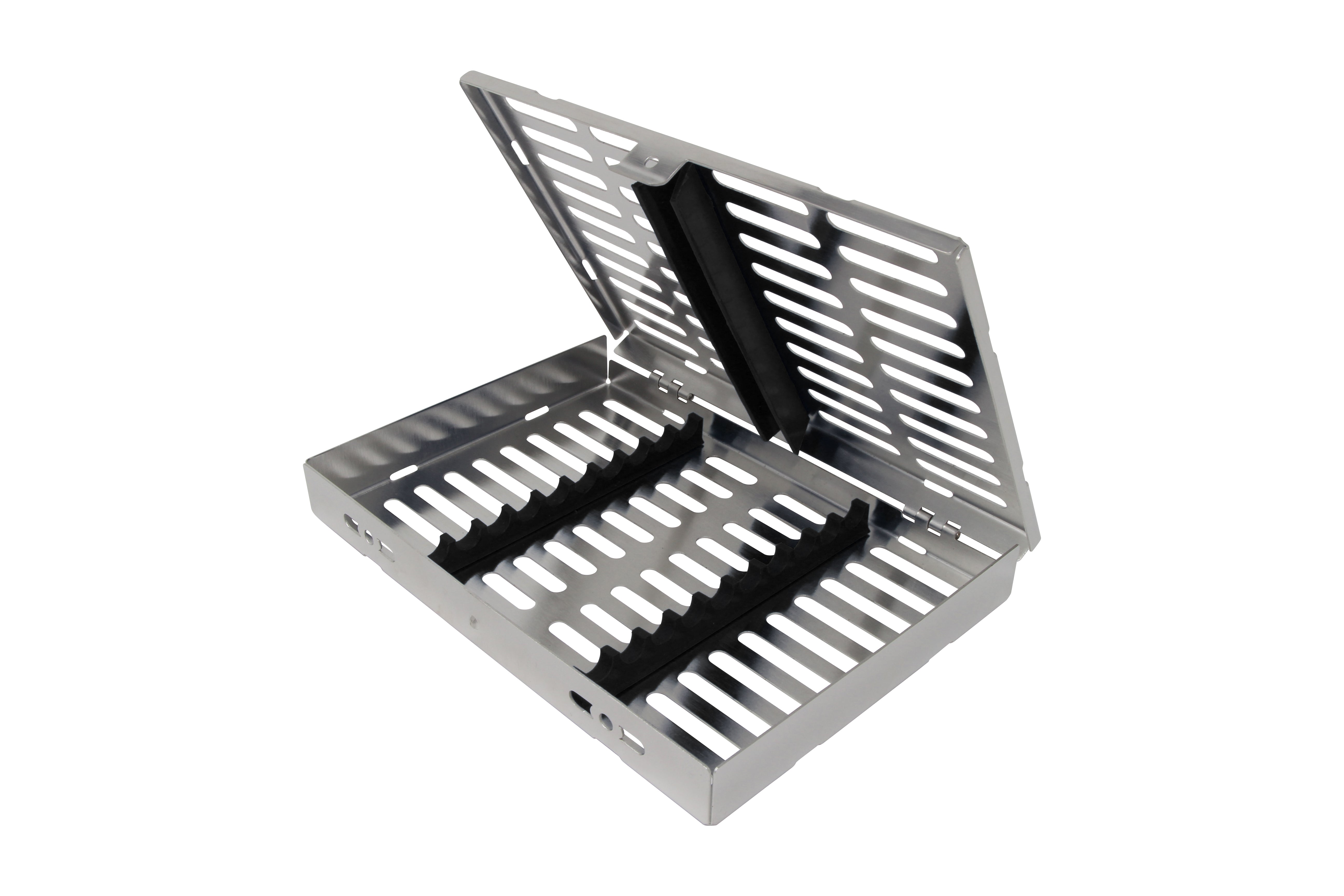 Sterilization Cassette for 10 Instruments - 180x130x22, W/O Lock, Non Detatchable - HiTeck Medical Instruments