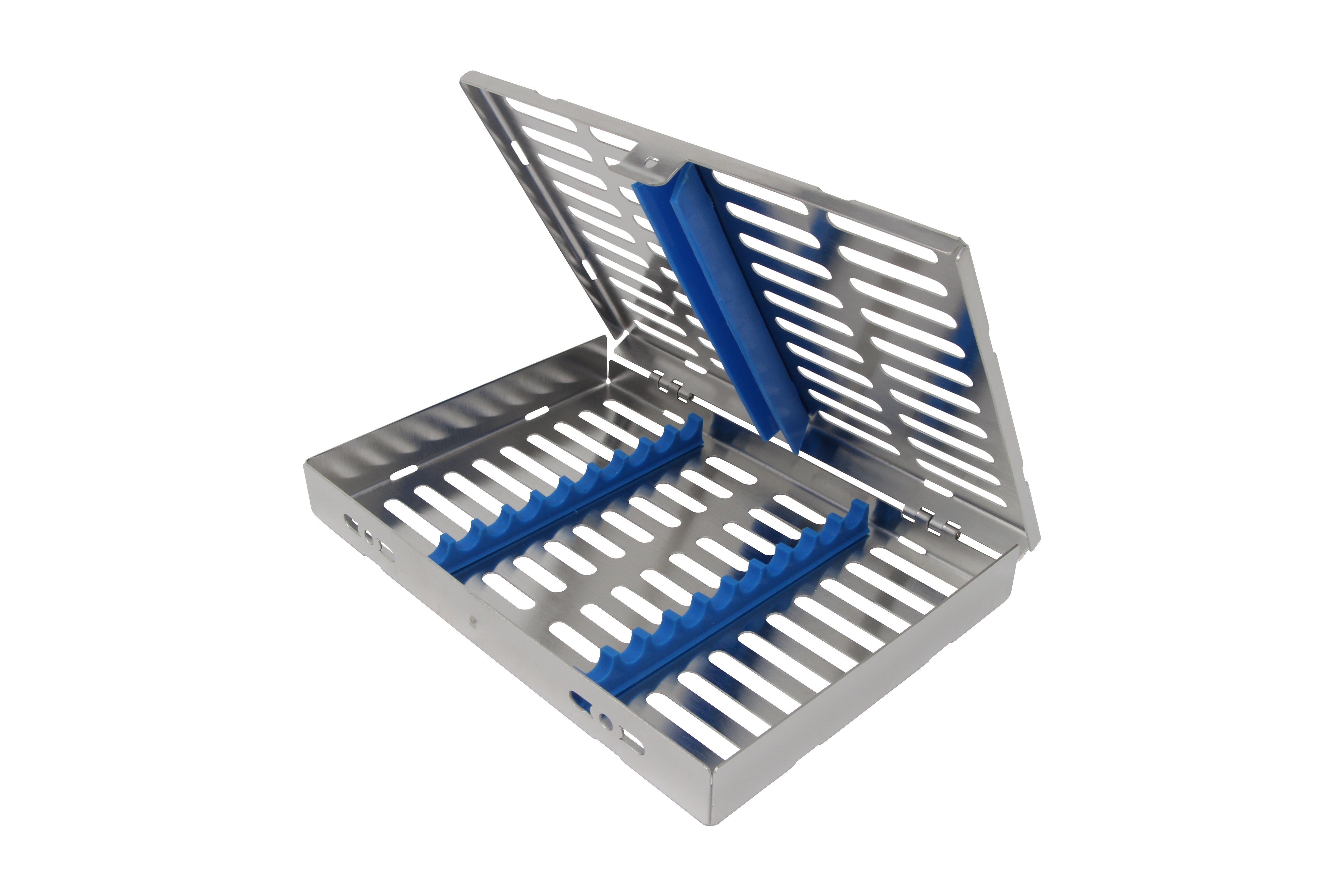 Sterilization Cassette for 10 Instruments - 180x130x22, W/O Lock, Non Detatchable - HiTeck Medical Instruments
