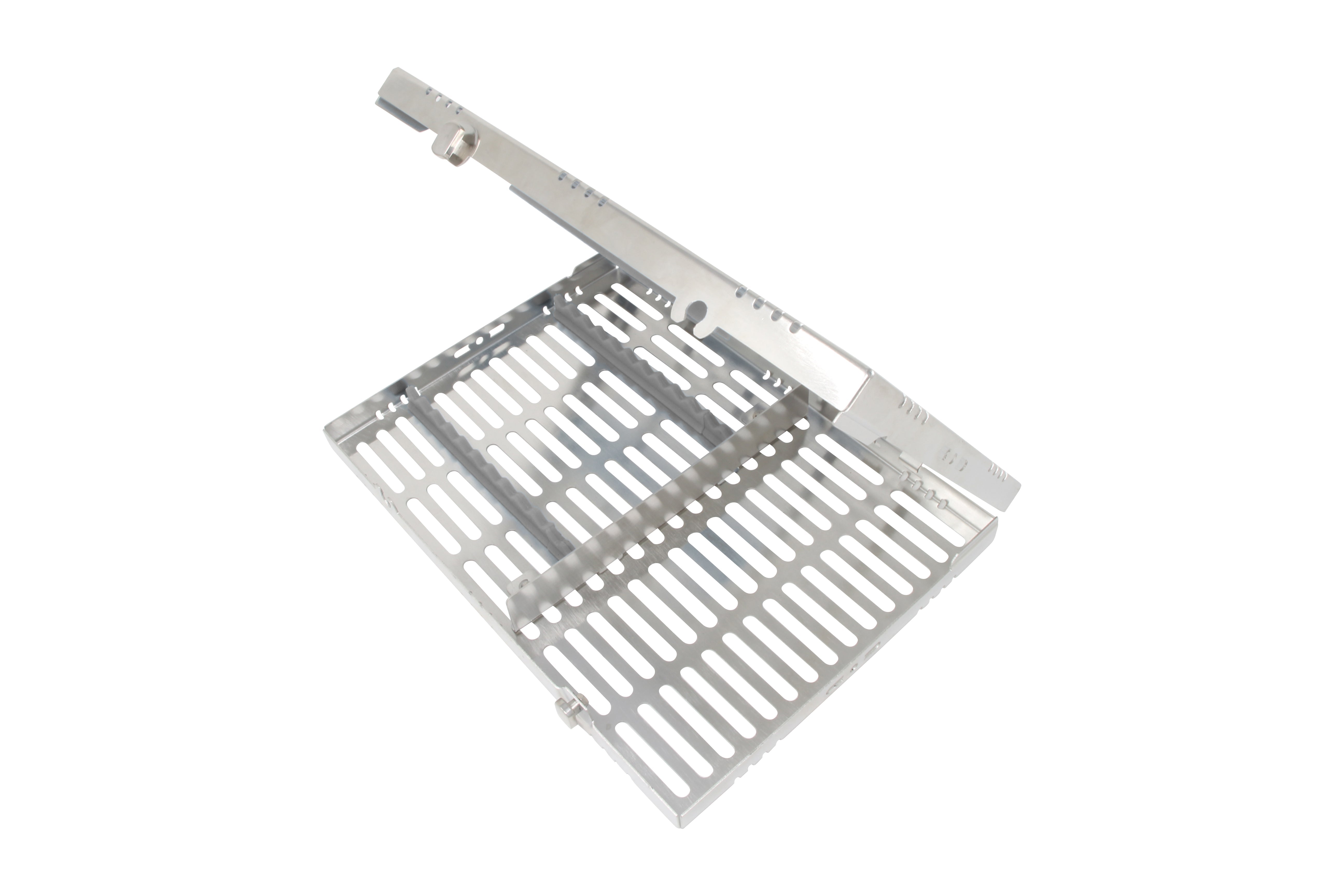 Sterilization Cassette for 12 Instruments, With Accessory Area, Detatchable - 280X202X30MM - HiTeck Medical Instruments