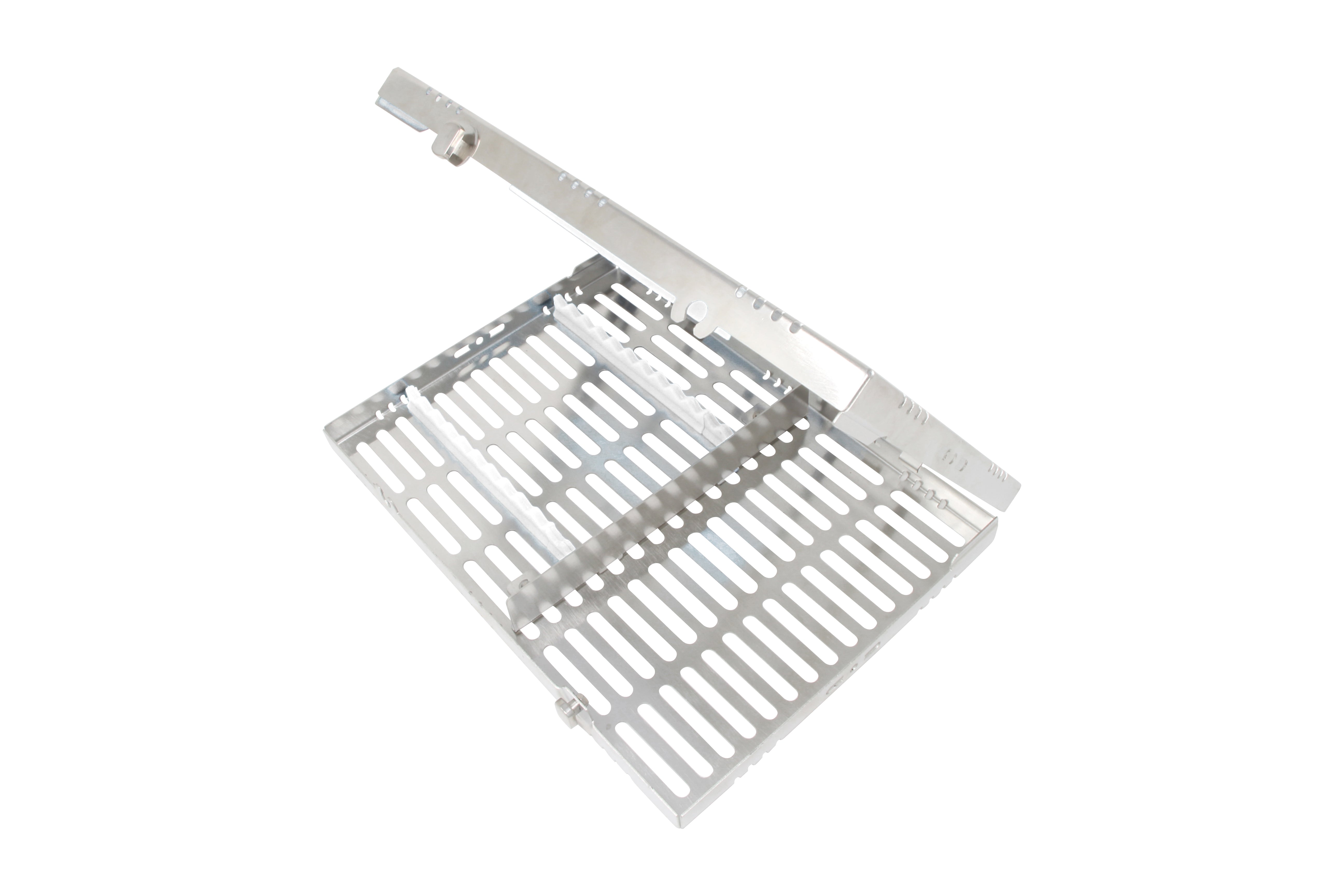 Sterilization Cassette for 12 Instruments, With Accessory Area, Detatchable - 280X202X30MM - HiTeck Medical Instruments