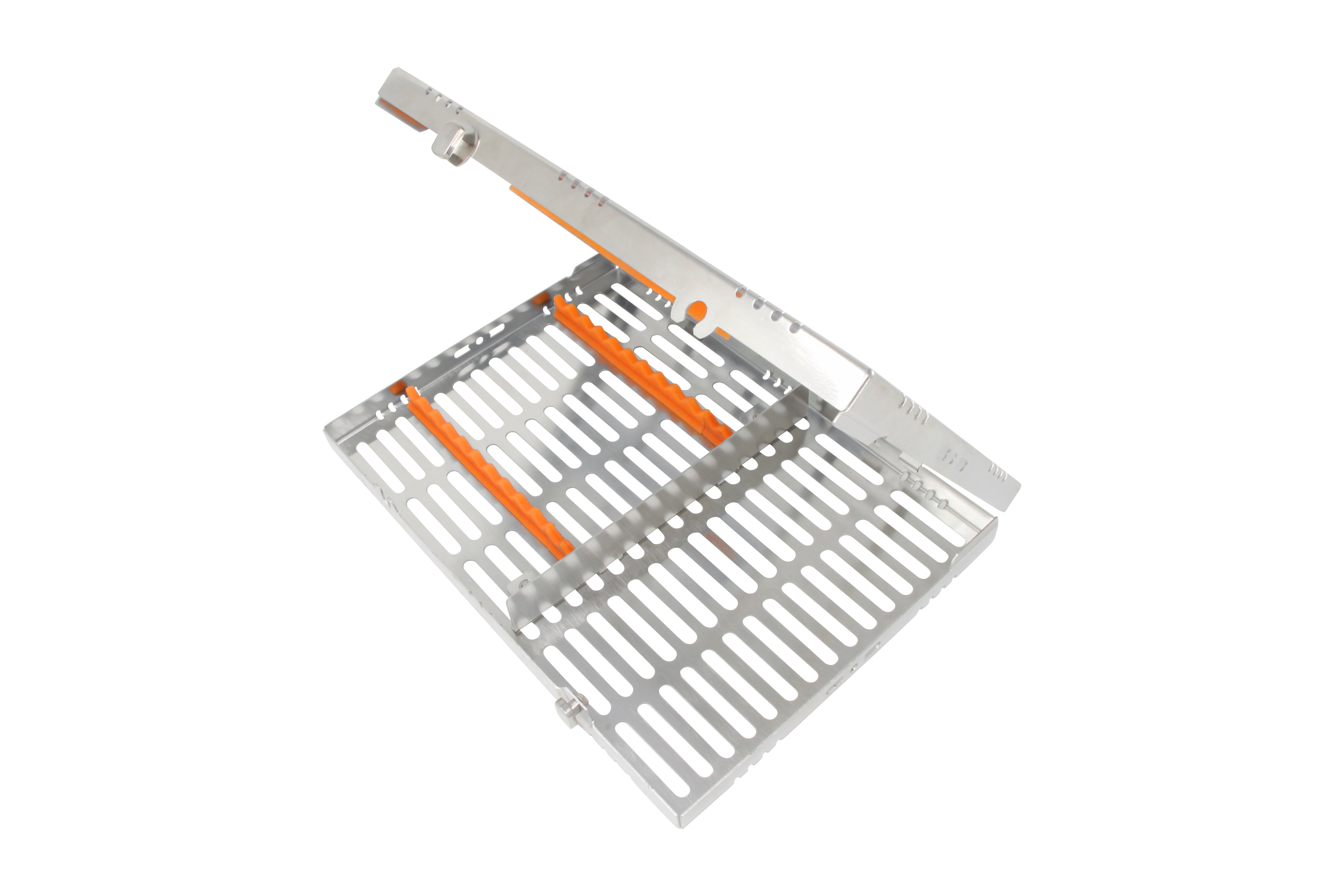Sterilization Cassette for 12 Instruments, With Accessory Area, Detatchable - 280X202X30MM - HiTeck Medical Instruments