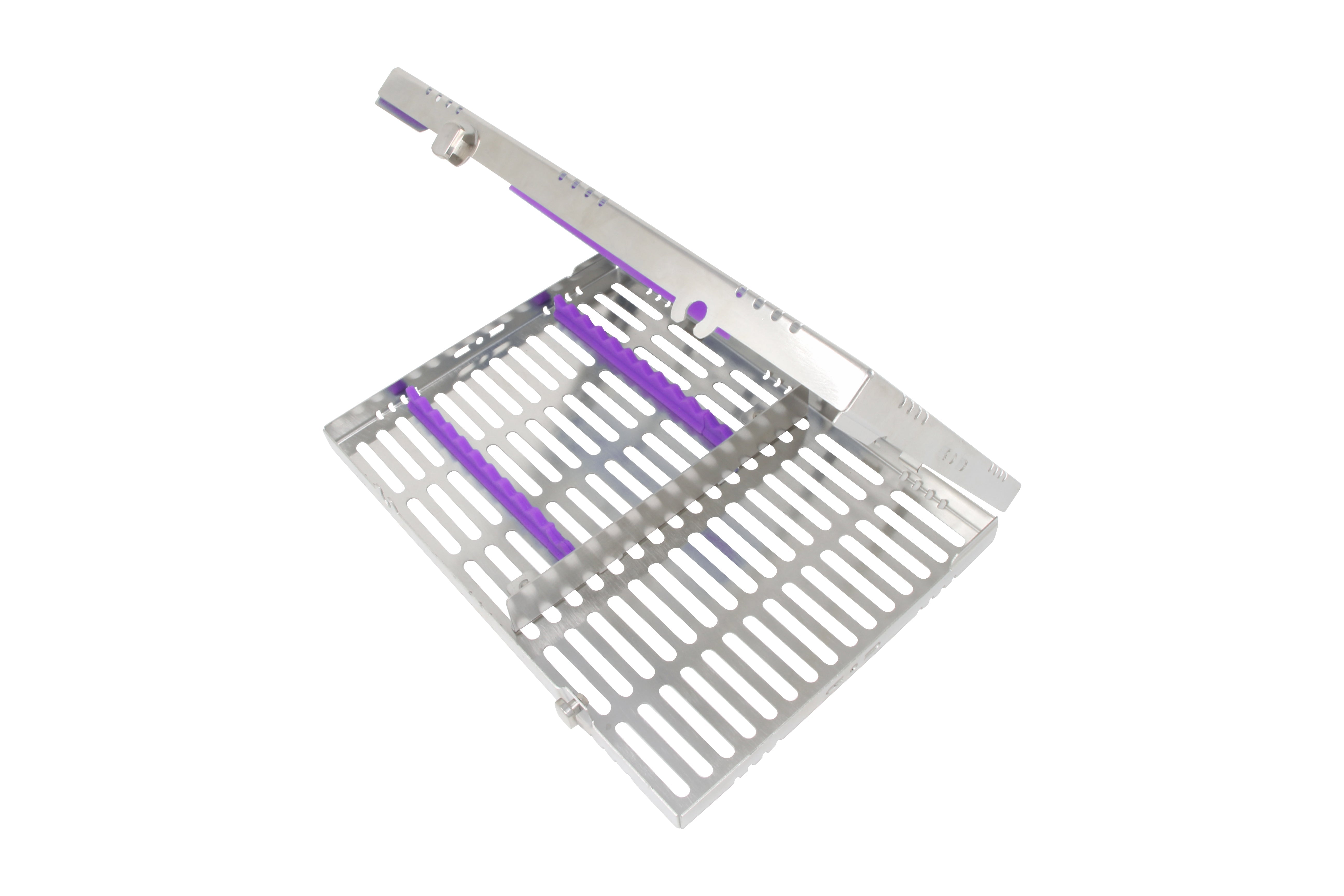 Sterilization Cassette for 12 Instruments, With Accessory Area, Detatchable - 280X202X30MM - HiTeck Medical Instruments