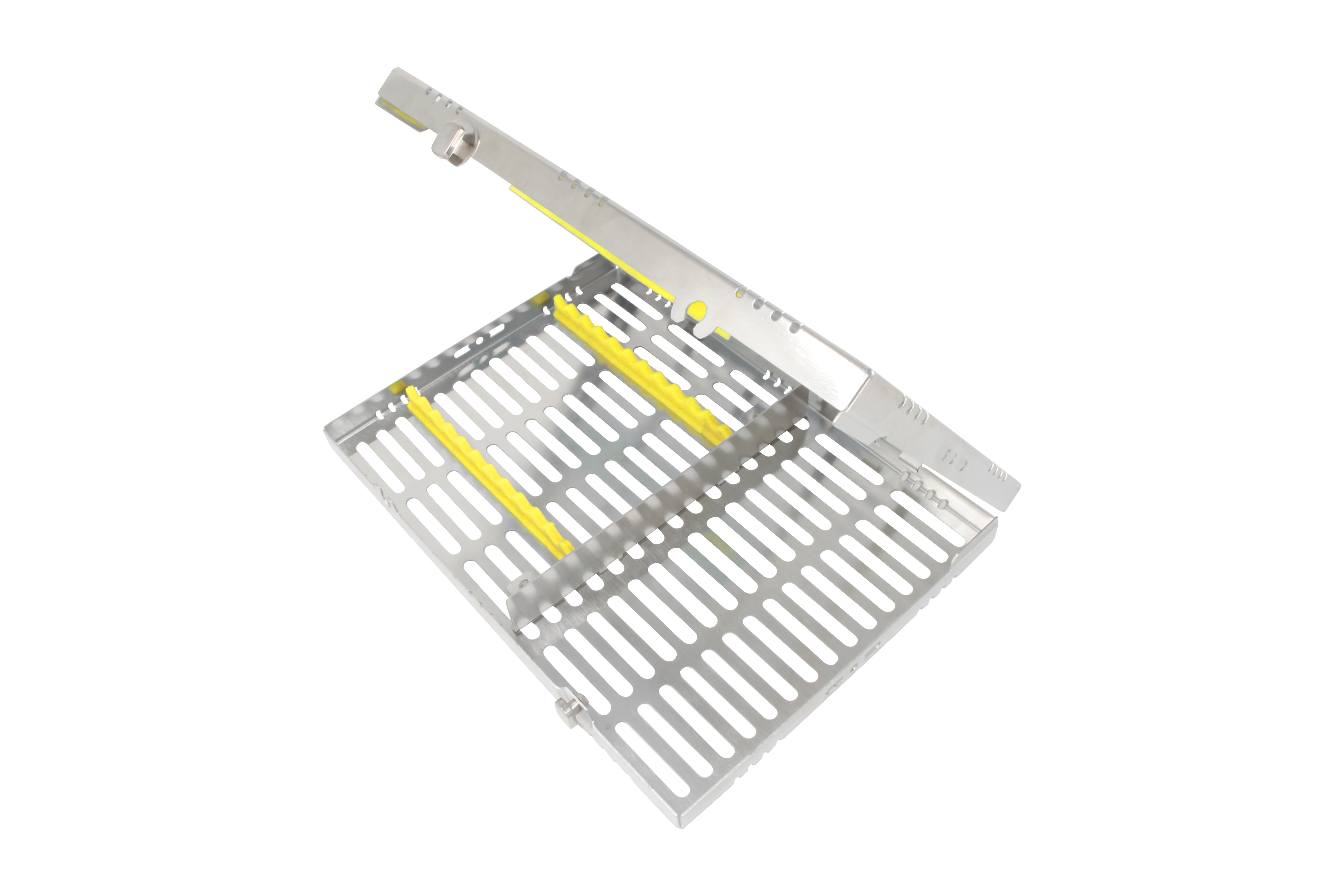 Sterilization Cassette for 12 Instruments, With Accessory Area, Detatchable - 280X202X30MM - HiTeck Medical Instruments