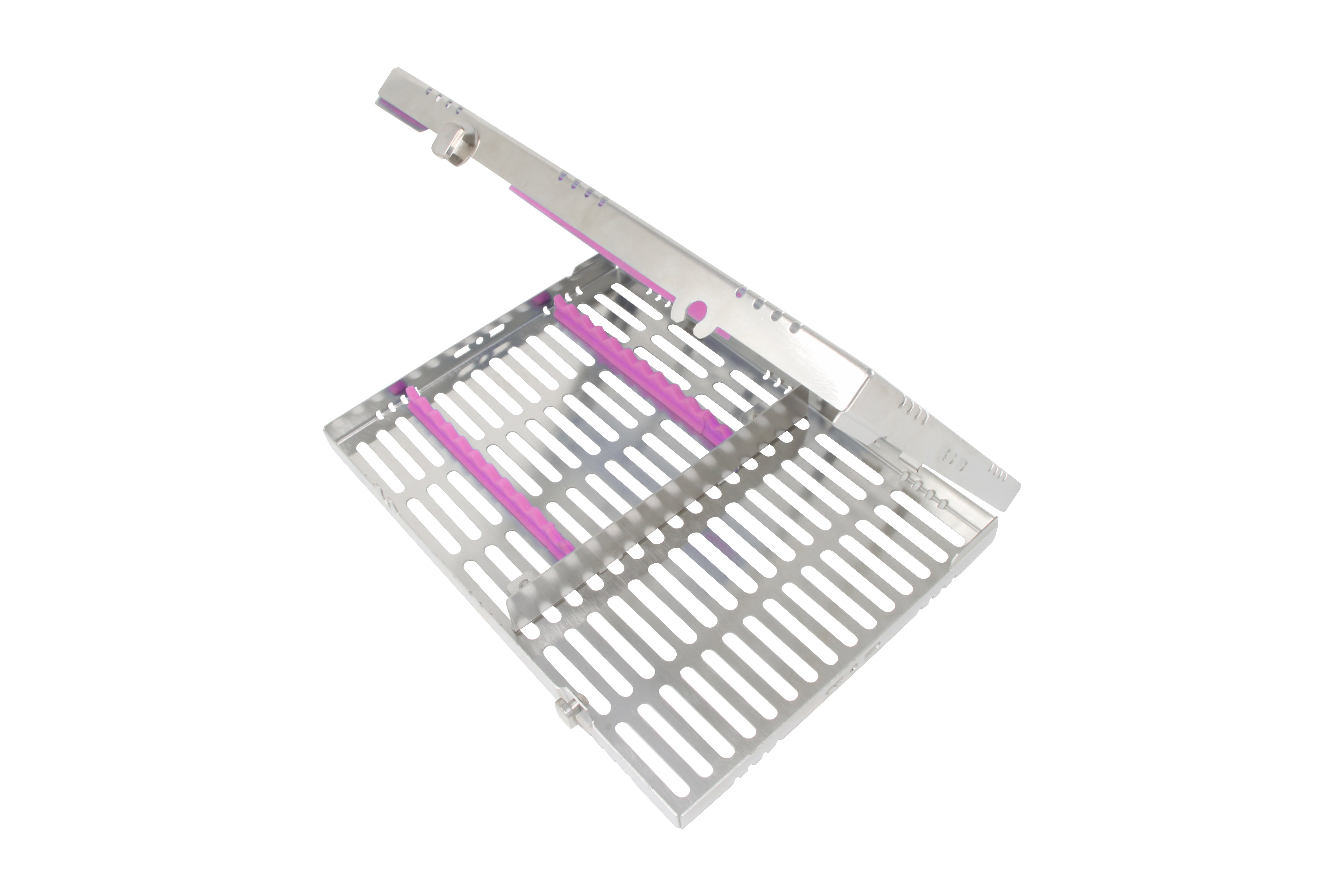 Sterilization Cassette for 12 Instruments, With Accessory Area, Detatchable - 280X202X30MM - HiTeck Medical Instruments