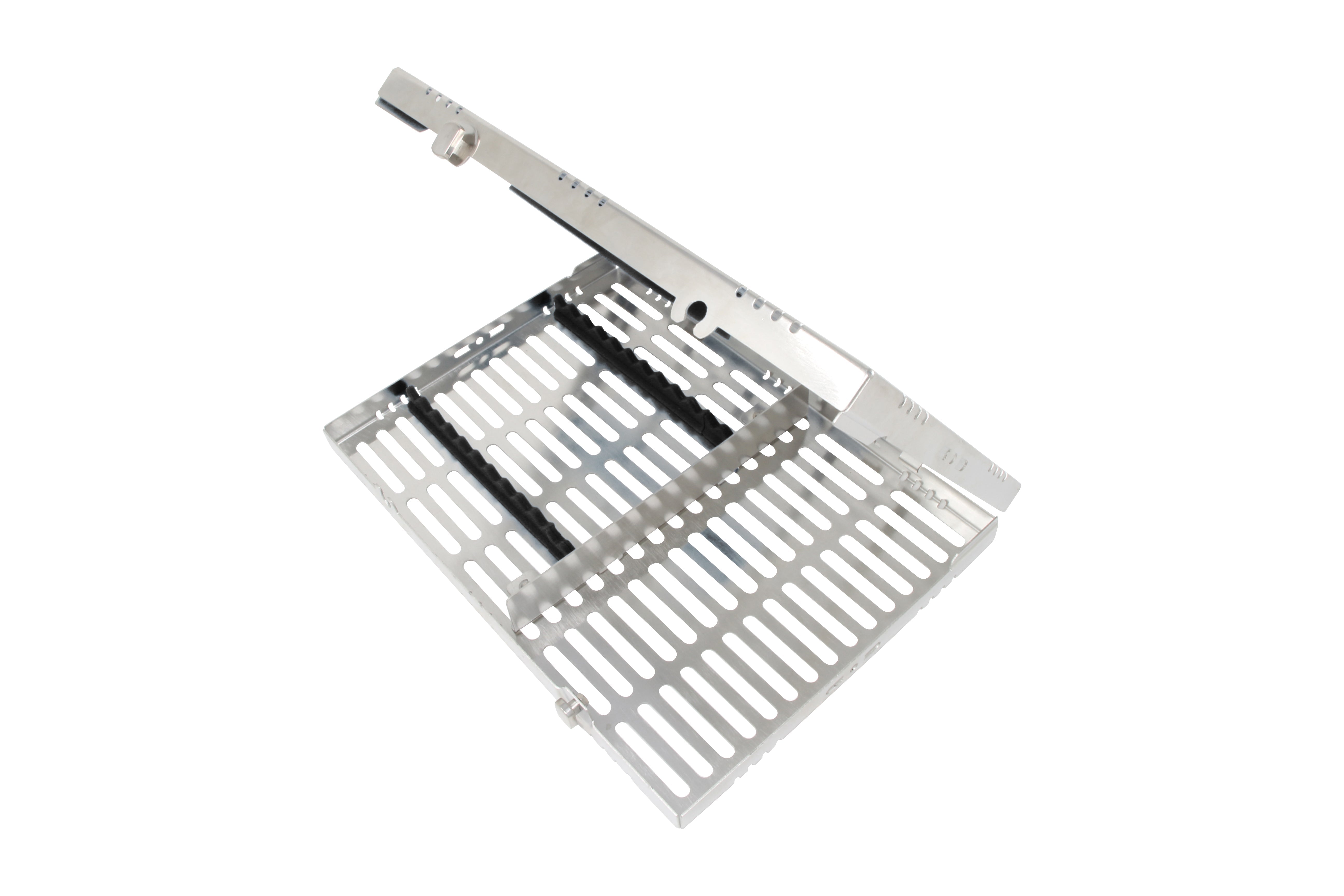 Sterilization Cassette for 12 Instruments, With Accessory Area, Detatchable - 280X202X30MM - HiTeck Medical Instruments