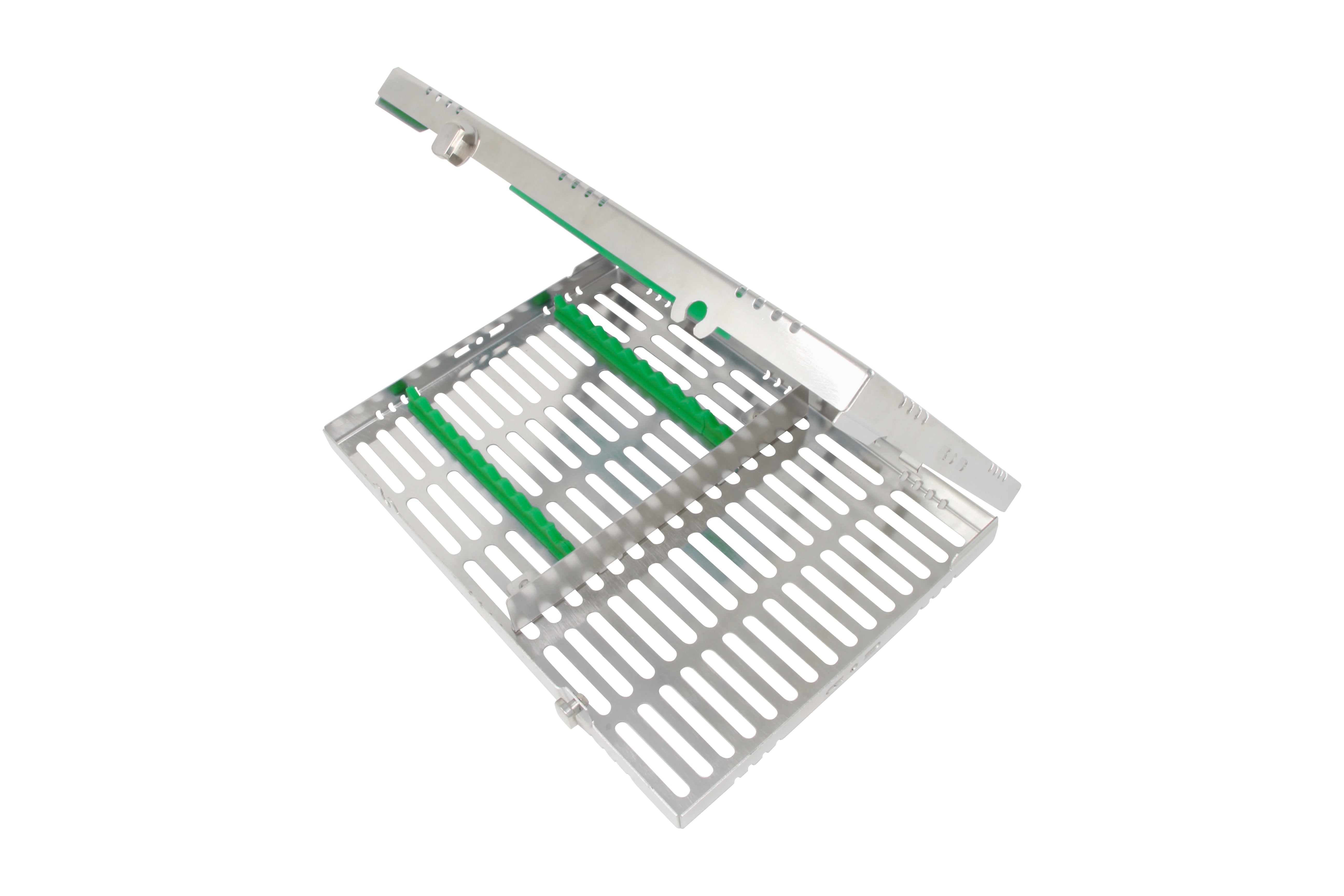 Sterilization Cassette for 12 Instruments, With Accessory Area, Detatchable - 280X202X30MM - HiTeck Medical Instruments