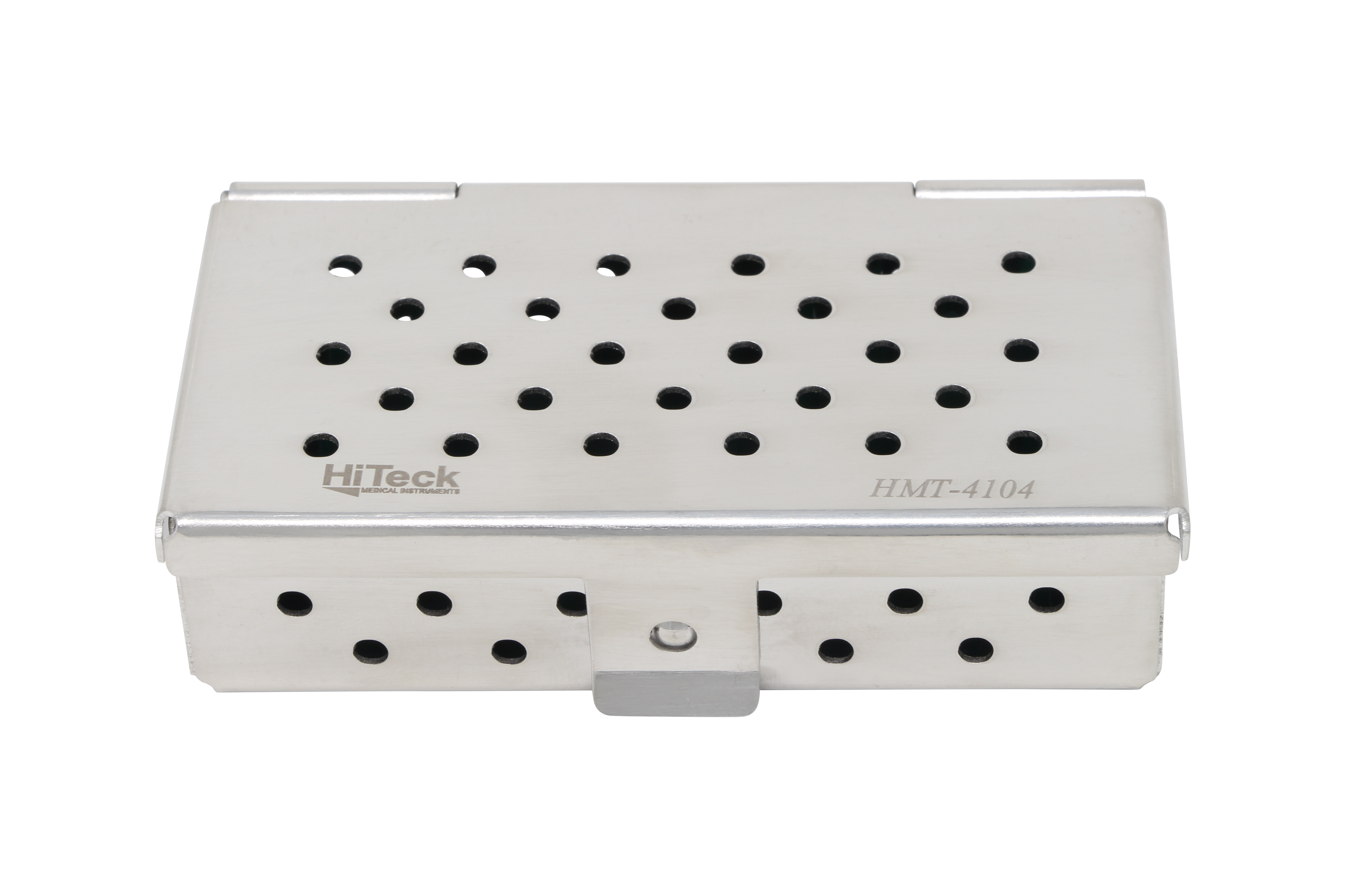 Sterilization Cassette for Clamps, Small Parts & Handpieces, With Silicone Mat - 80x40x20, Non Detachable - HiTeck Medical Instruments