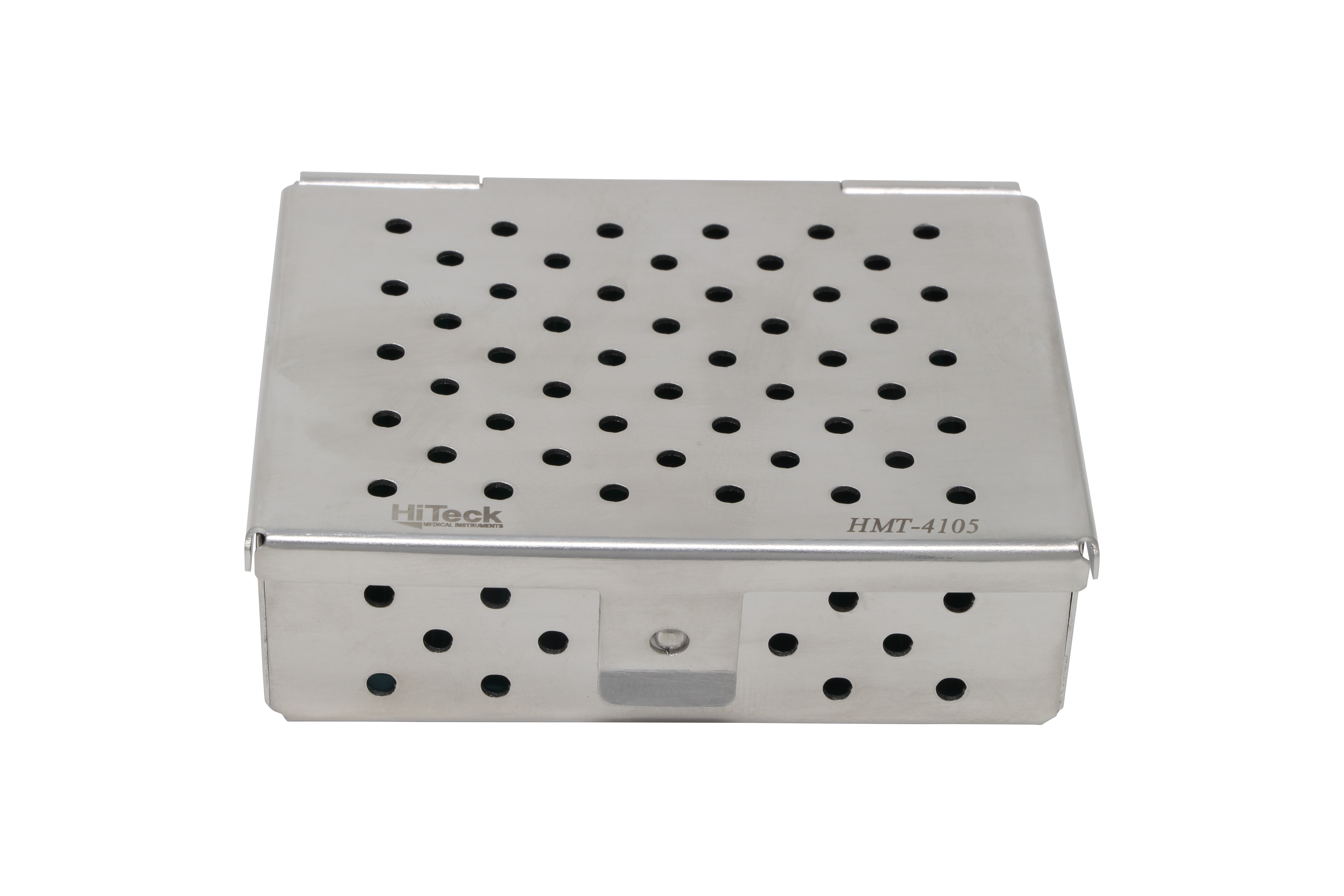 Sterilization Cassette for Clamps, Small Parts & Handpieces, With Silicone Mat - 80x60x25, Non Detachable - HiTeck Medical Instruments