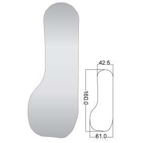 A-Lingual IntraOral Photo Mirror, Stainless Steel, 42.5x61x160MM