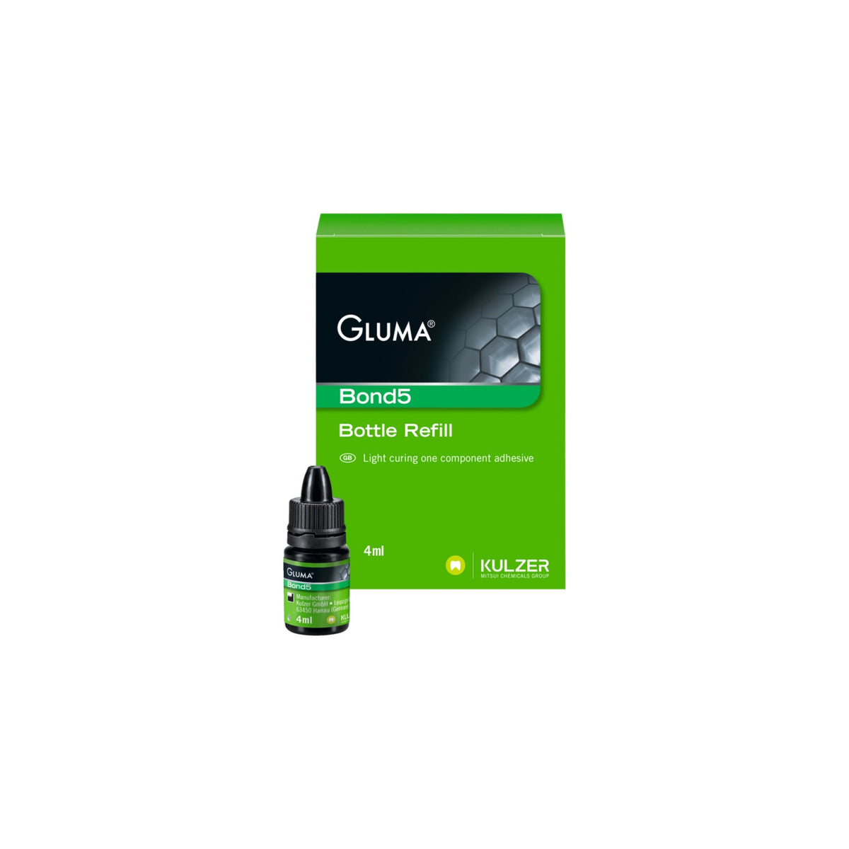 Kulzer Gluma Bond 5 Light-Cure Adhesive (Gluma Comfort Bond) – 4 mL Bottle Refill — Short expiry – Short expiry · exp 10/2026 – SKU CLR57-KZ-66057341 | EBIKO Dental
