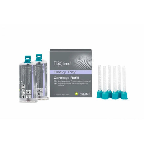 Flexitime VPS Impression Material 50 mL Cartridges – 2/Pk with Mixing Tips