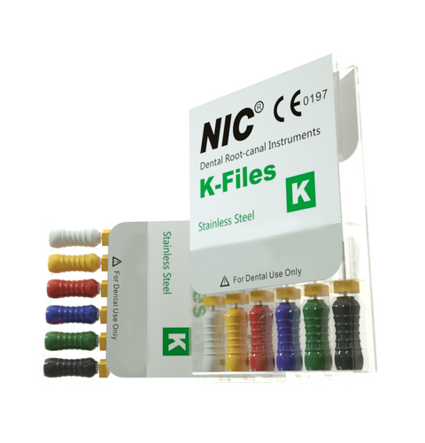 NIC Hand K-File Stainless Steel 6/Pk