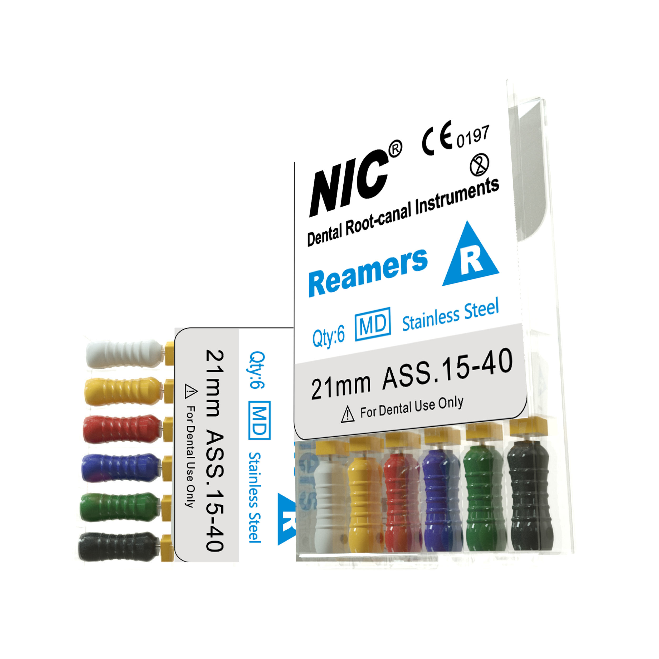 NIC Hand Reamer File Stainless Steel 6/Pk - NIC