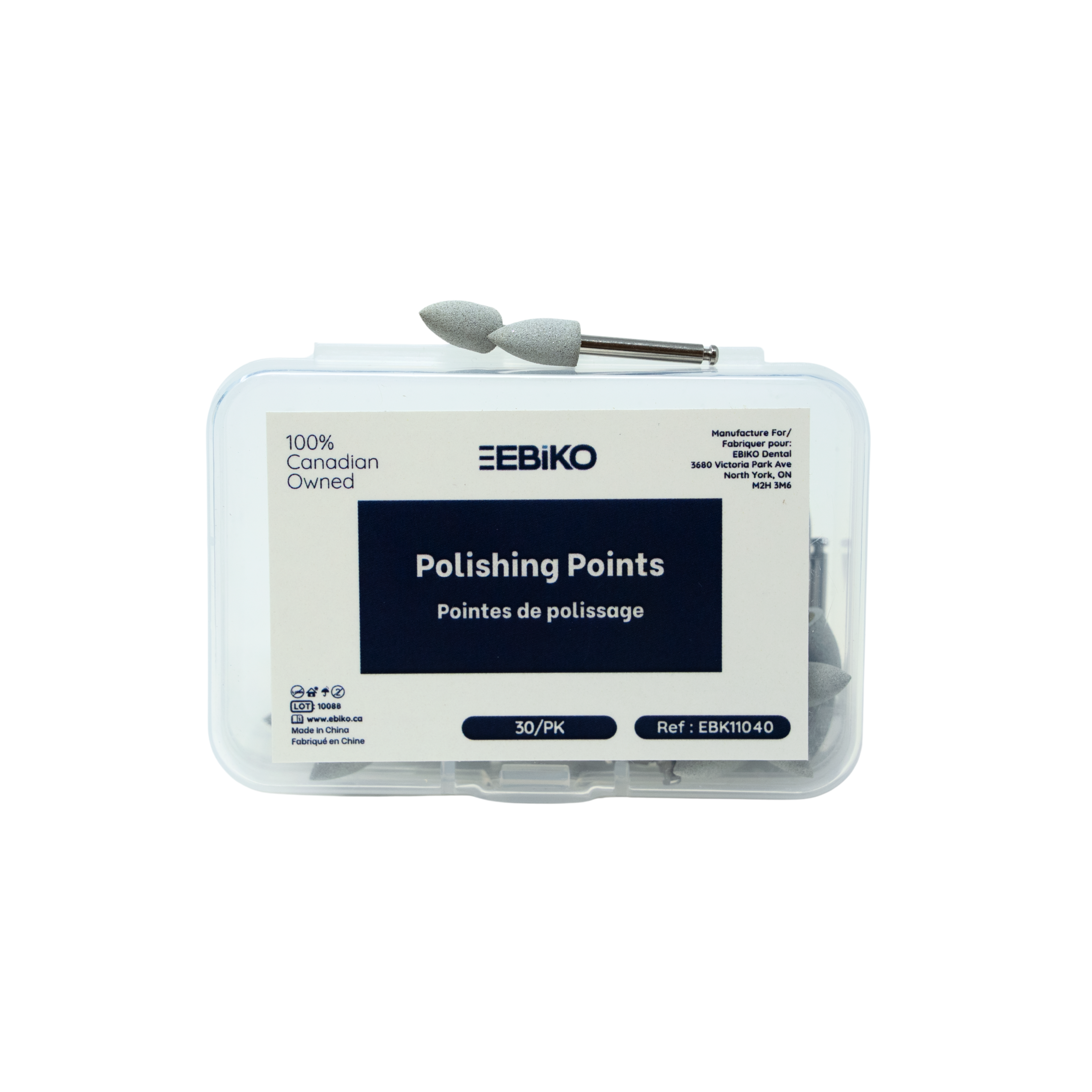 Ebiko polishing points dental finishing rotary instruments 30 pack ebk11040