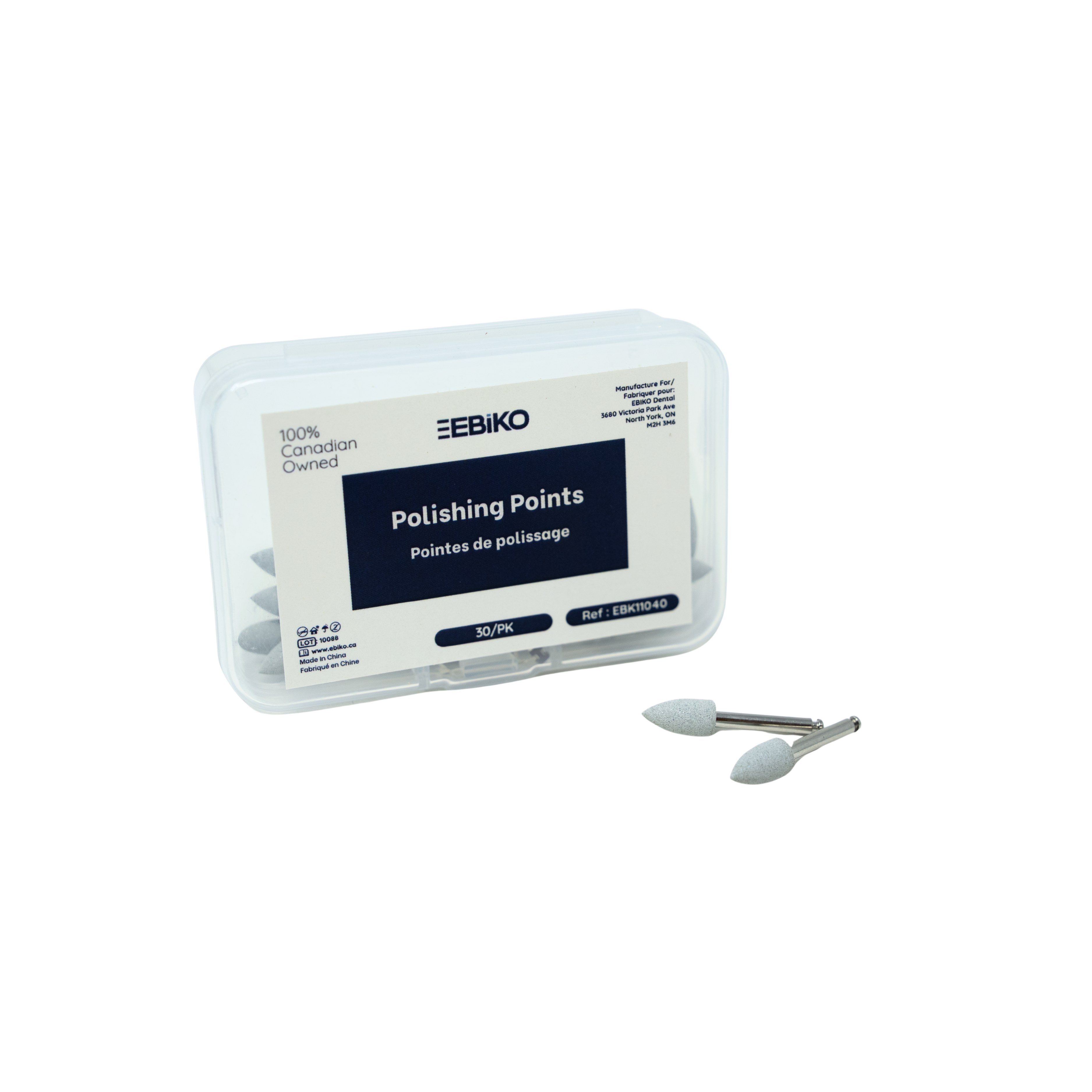 Ebiko polishing points dental finishing rotary instruments 30 pack ebk11040