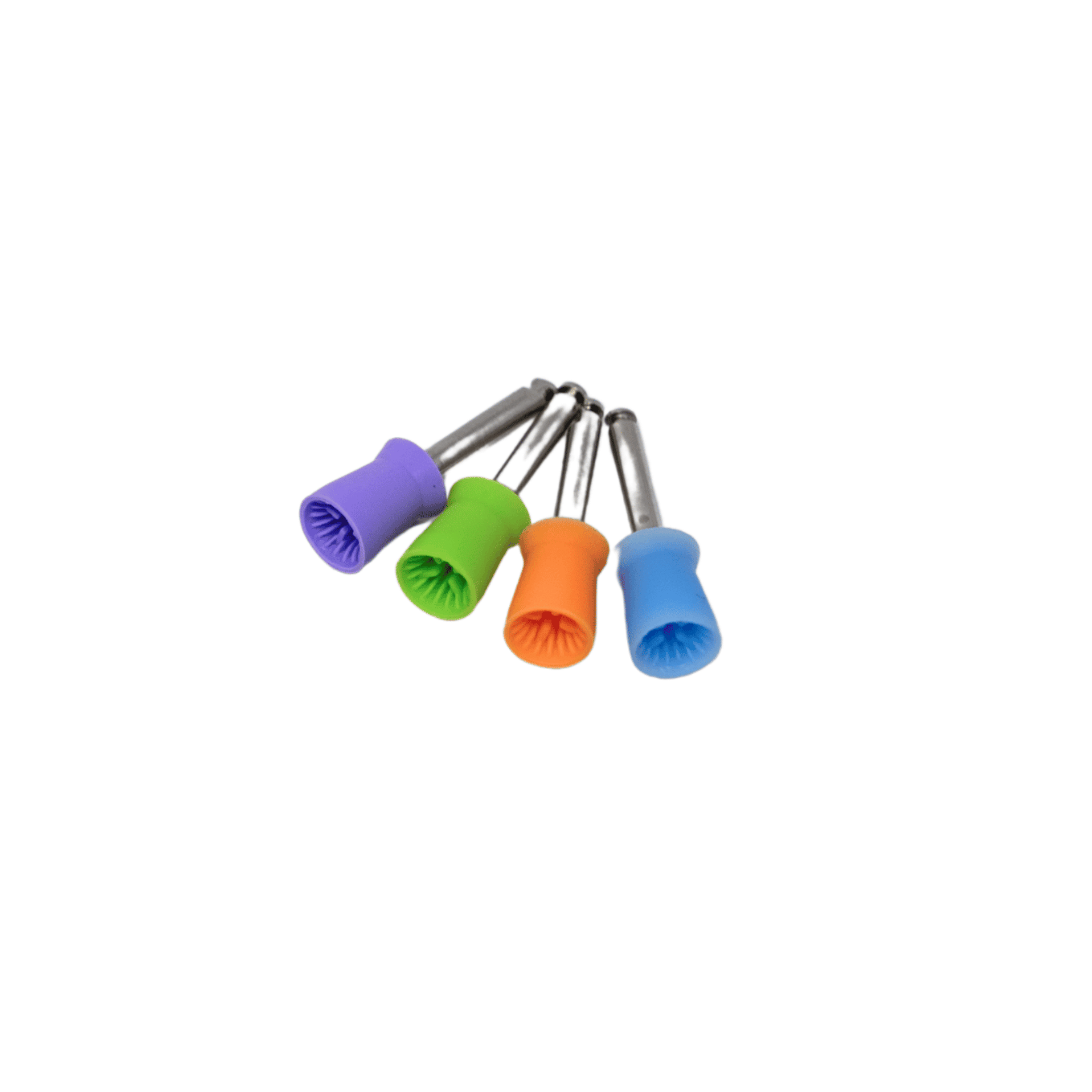 EBIKO screw-on plain prophy cups in firm, four colour-coded cups for dental polishing
