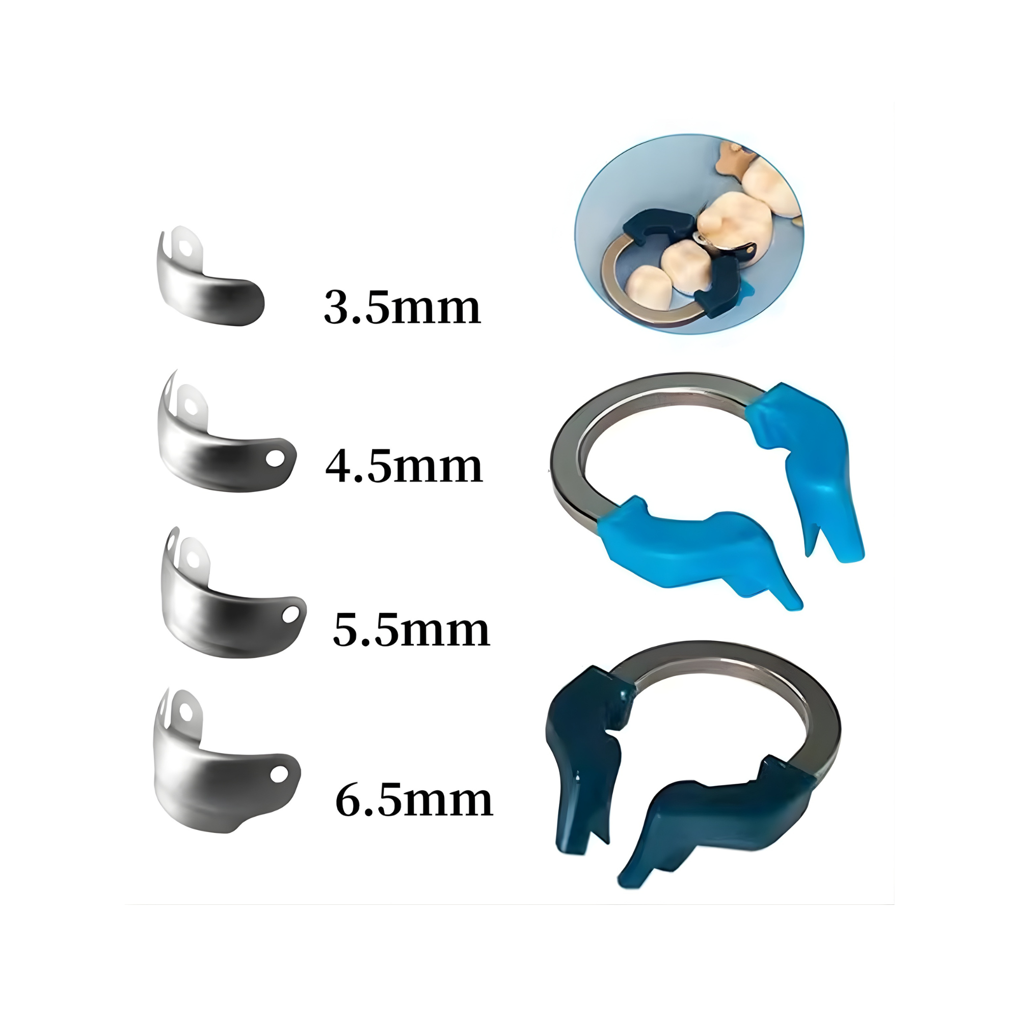NiTi-Forming Sheet Clip – Sectional Matrix Ring (Universal / Narrow) – 1/Pk