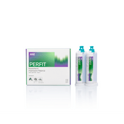 PERFIT SuperLightBody dental impression material packaging and bottles on a white background