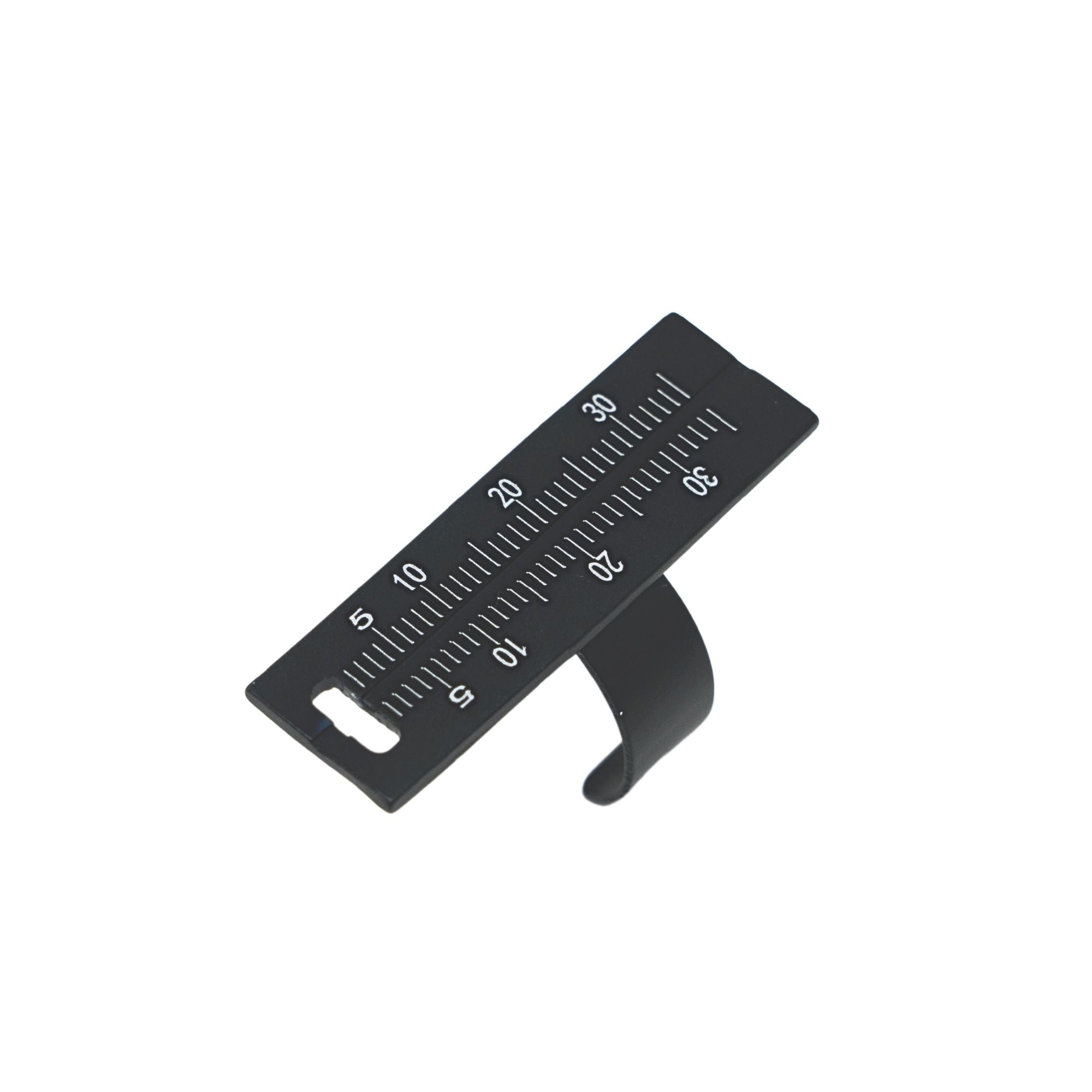 Black aluminum endo ring dental measuring gauge for endodontic procedures with precision ruler scale for file measurement