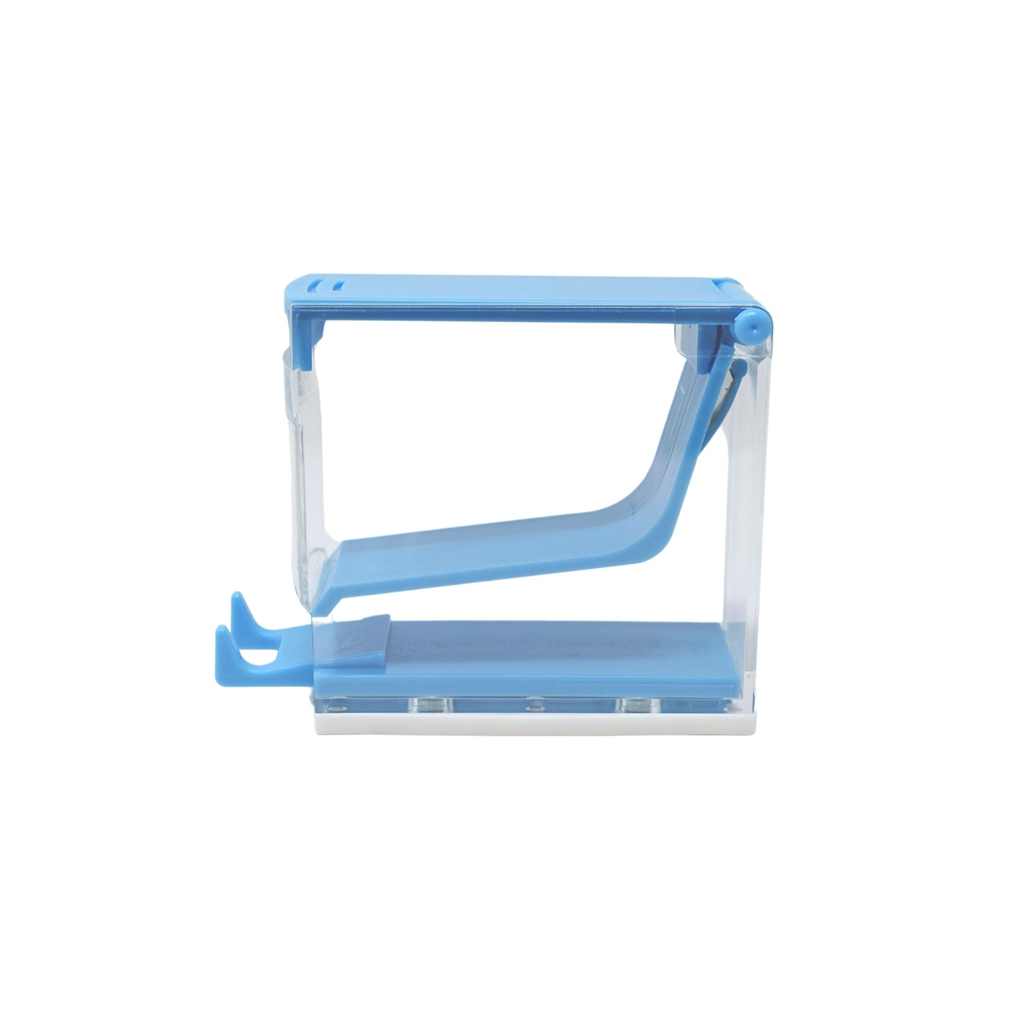 Blue plastic cotton roll dispenser