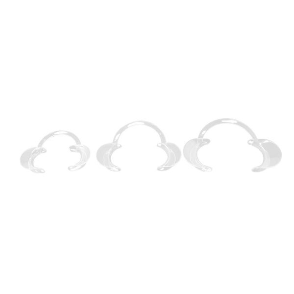 plastic c shape retractor clear dental tool for oral procedures 3 sizes available