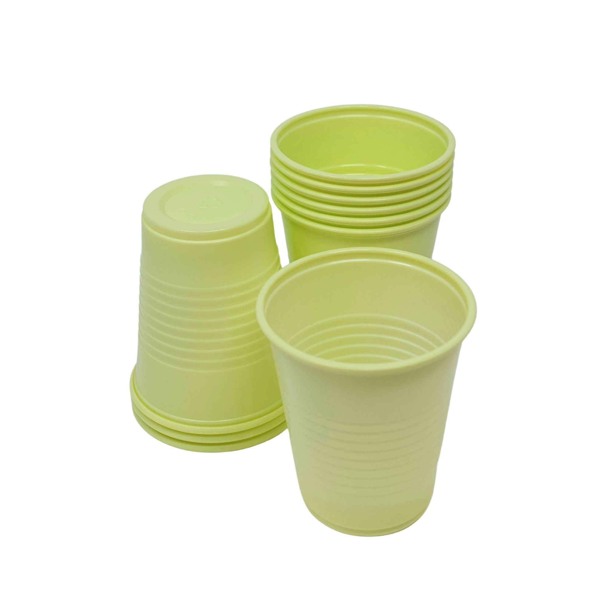 Dental Disposable Plastic Cup yellow color for single use in dental and medical settings