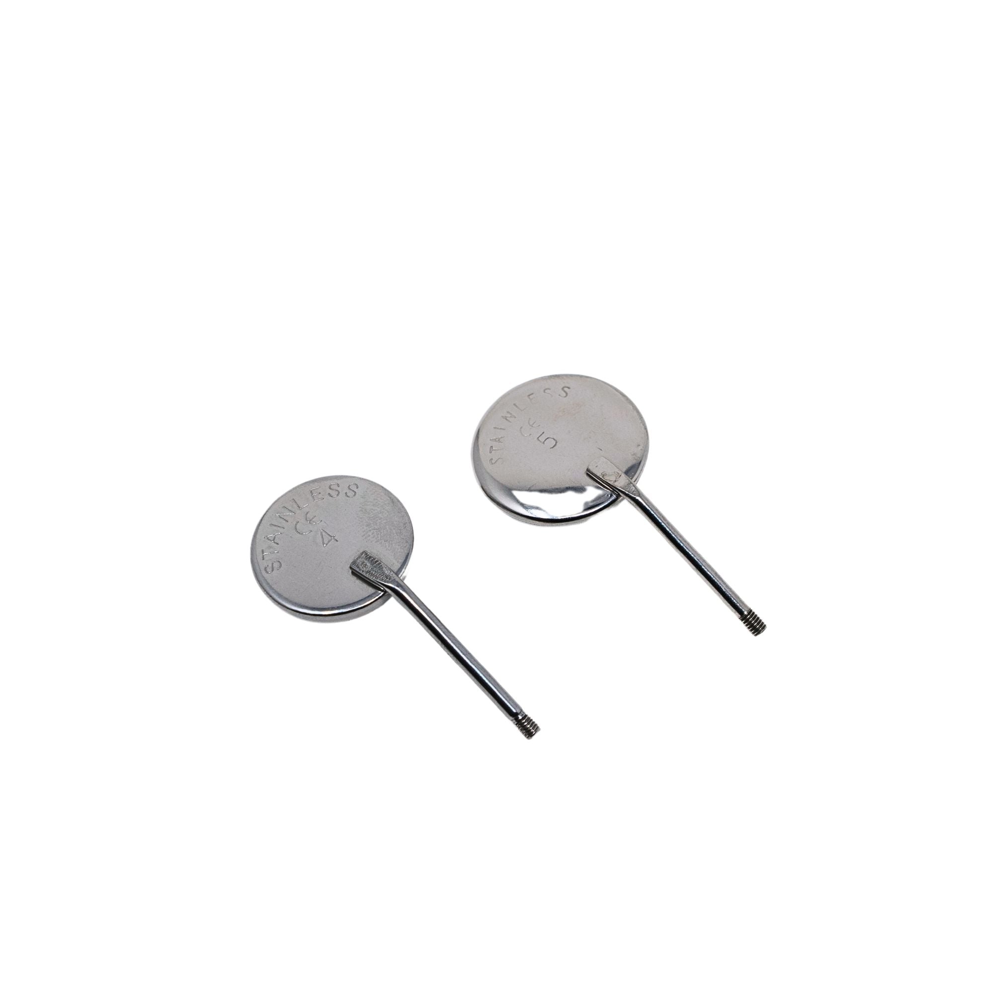 Dental mirror heads simple stem stainless steel size 4 and size 5