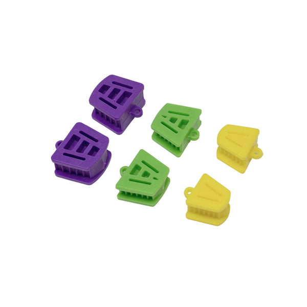 Dental mouth props small medium large yellow green purple