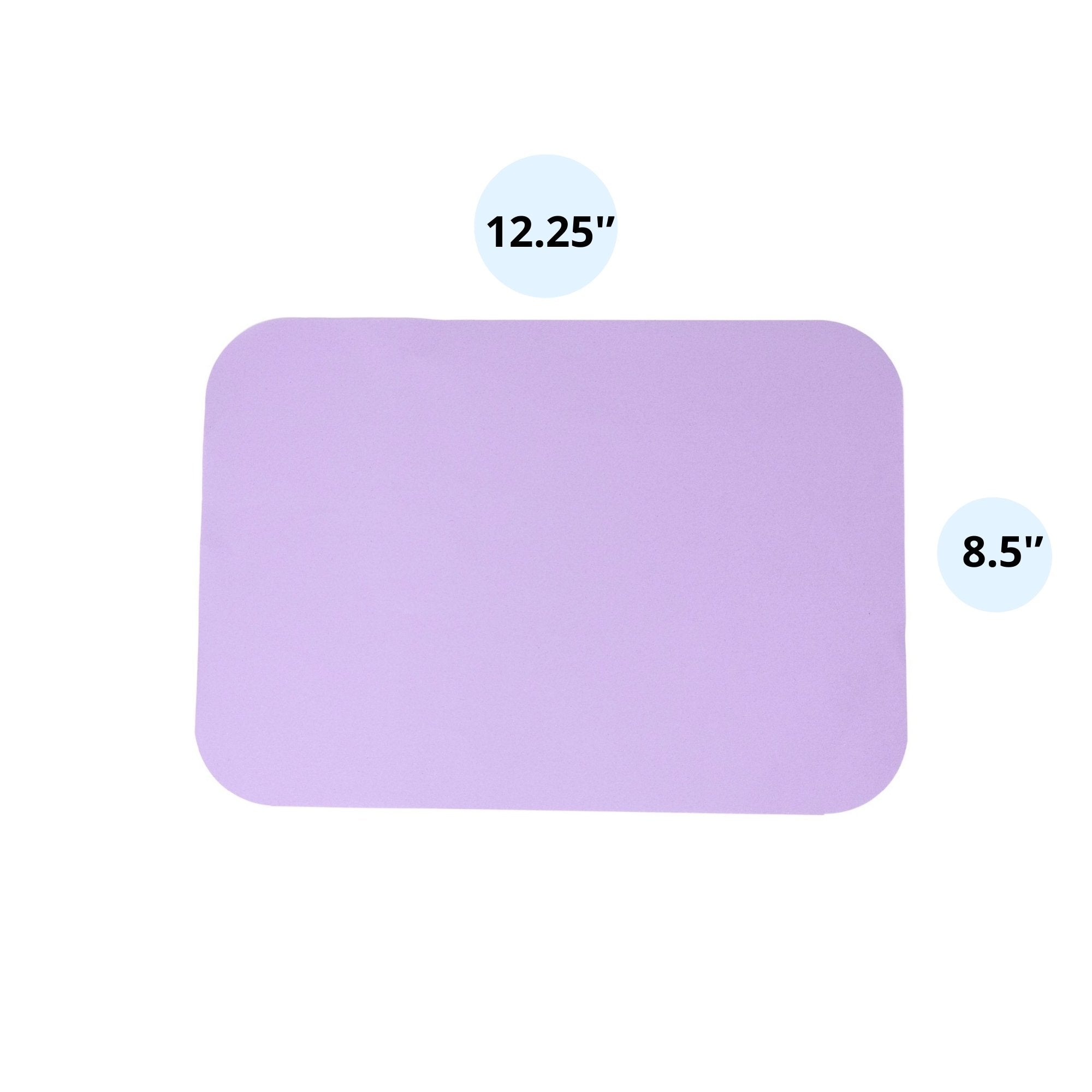 Dental paper tray cover with dimensions labeled at 8.5 x 12.25 inches for dental use