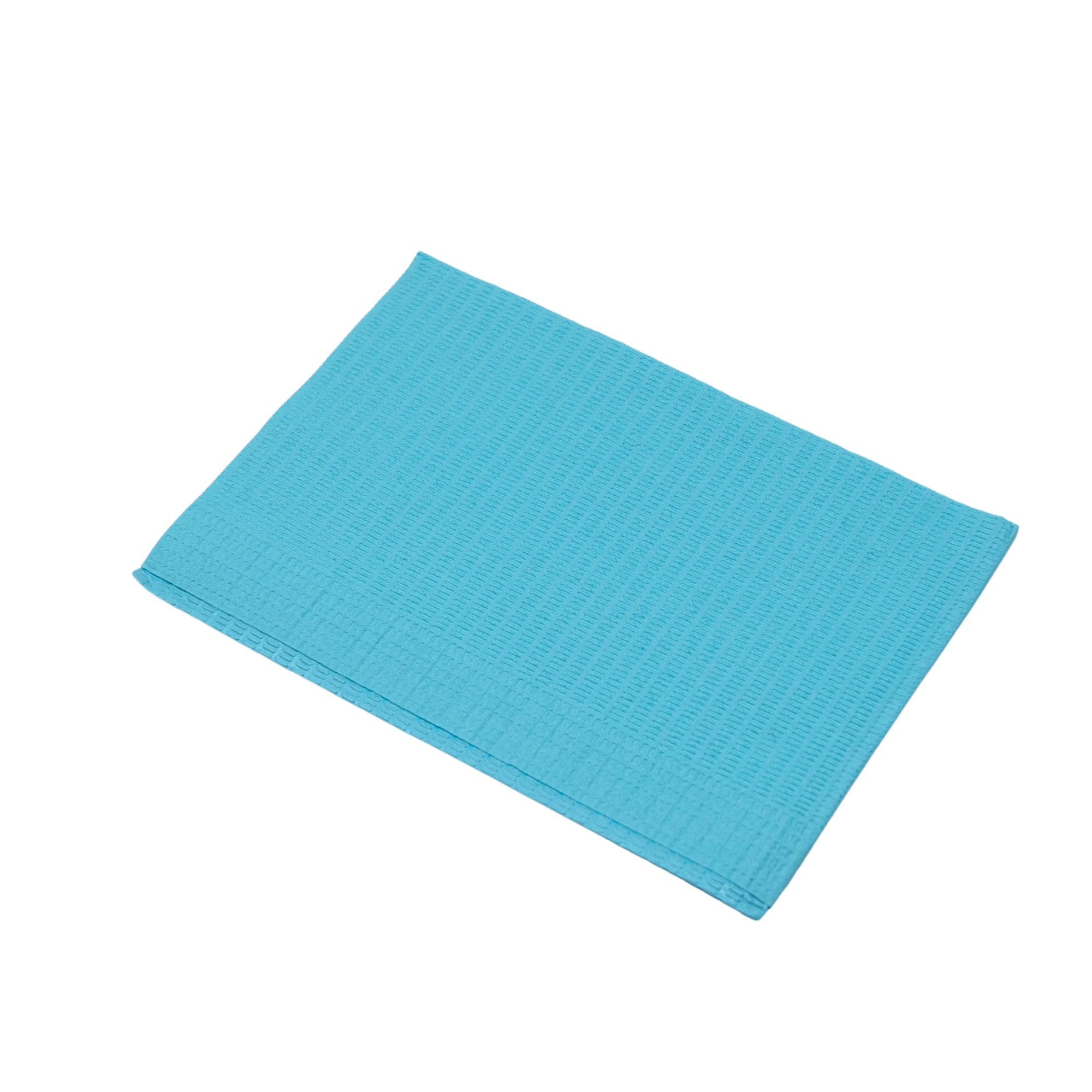 Disposable blue dental bib 3 ply 13x18 inches for dental procedures or spa setting