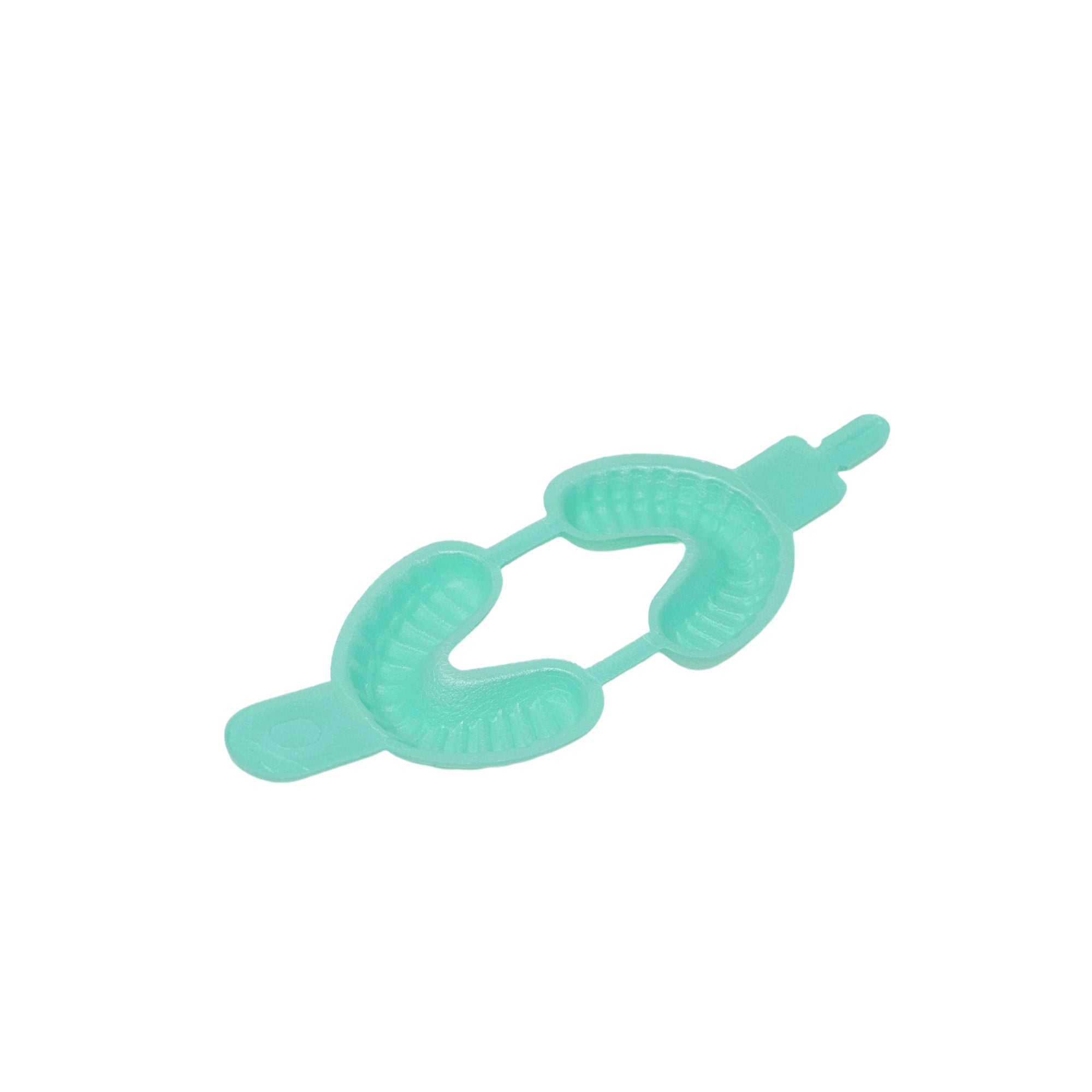 Green small size dual arch hinged fluoride tray