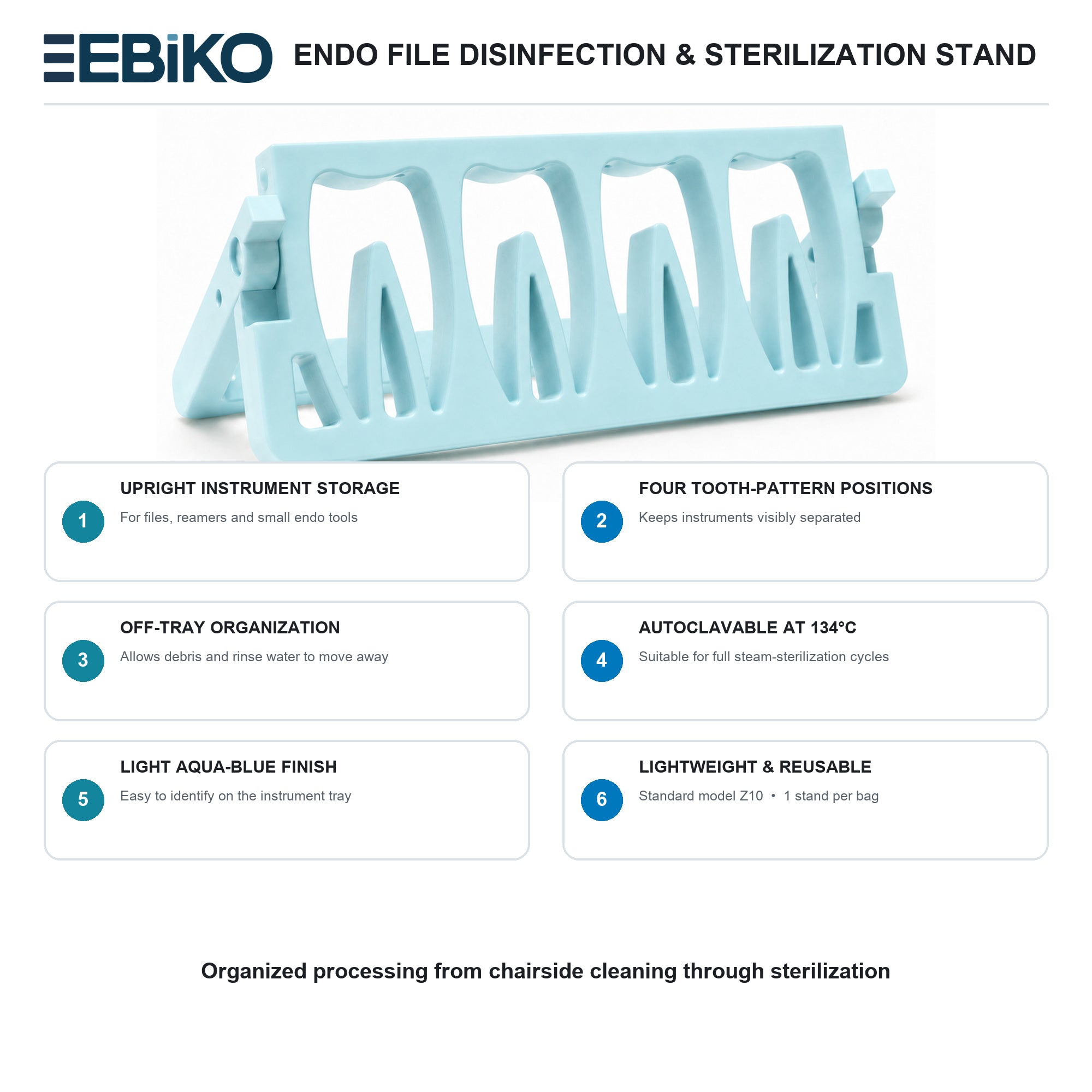EBIKO Dental Endo File Disinfection & Sterilization Stand