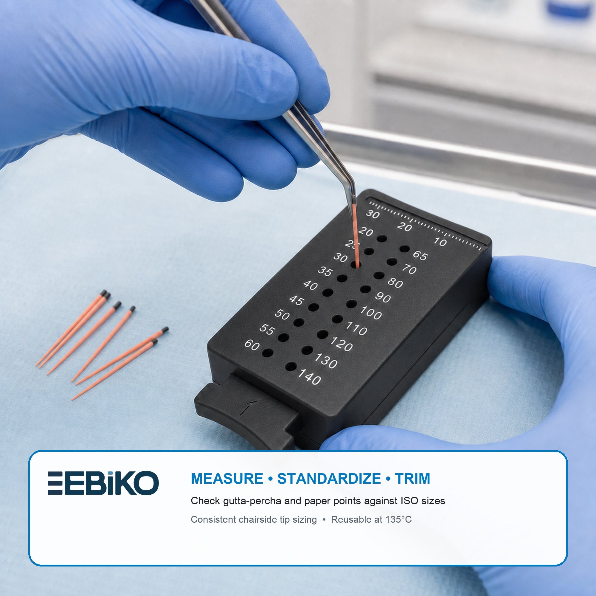 EBIKO Dental Gutta-Percha Point Gauge & Cutter