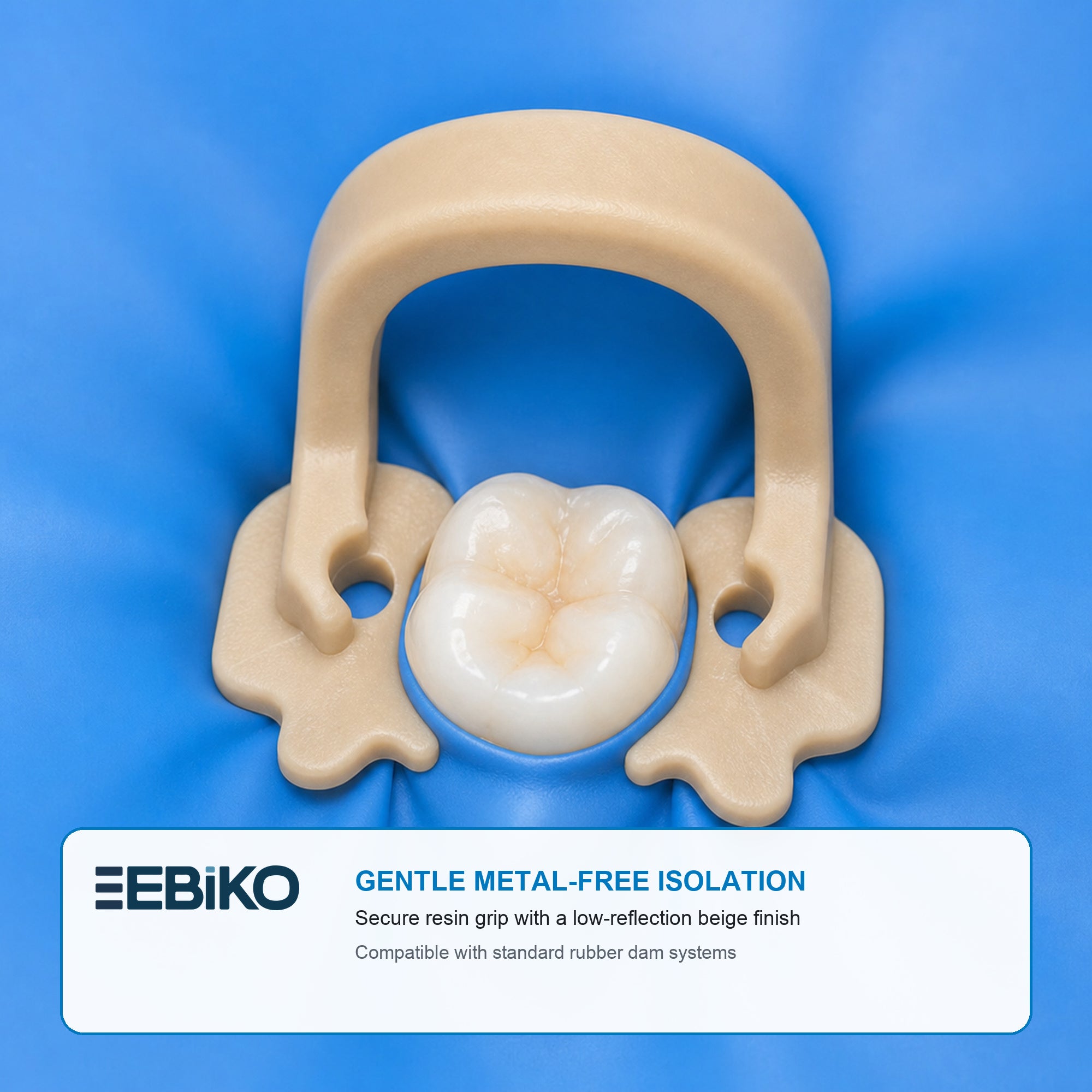 EBIKO Dental Resin Rubber Dam Clamp Kit – Metal-Free (4/box)