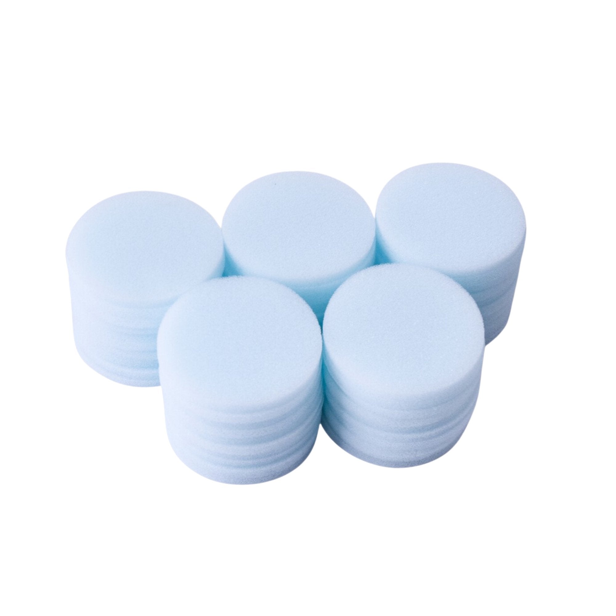 Round blue endo sponge foam inserts for dental use