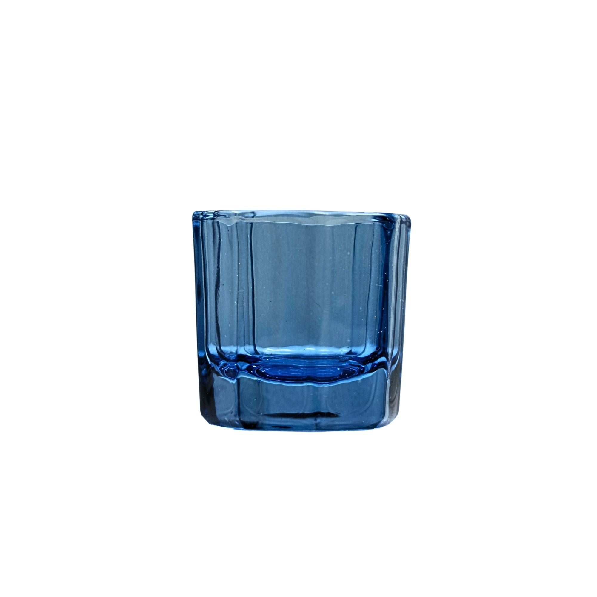 Glass blue dappen dish dental mixing cup for acrylics and bonding agents