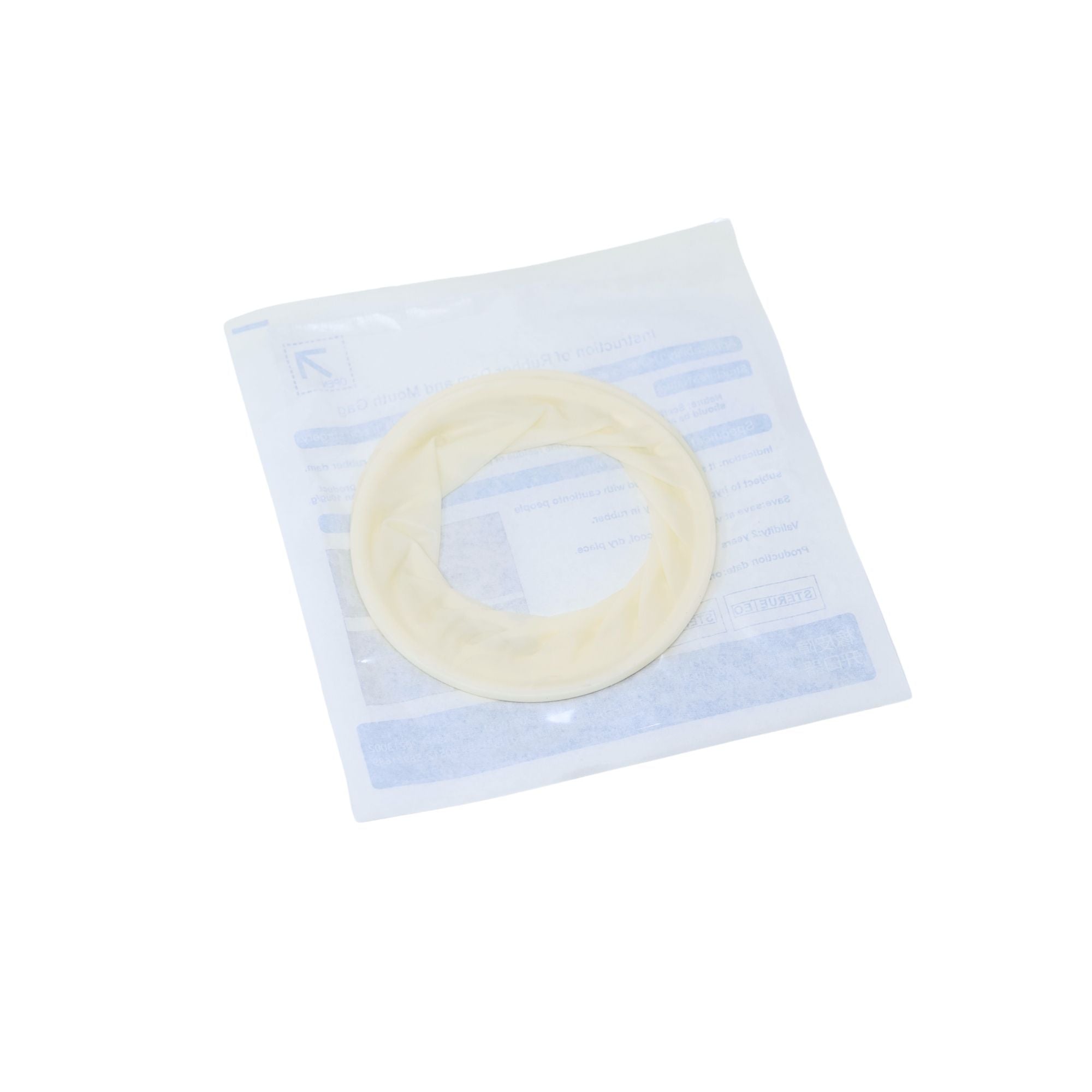 White Latex mouth retractors in sealed package